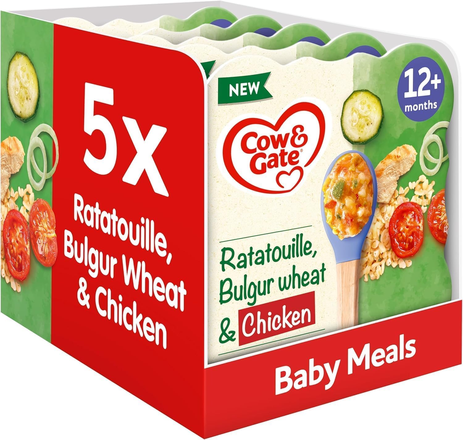 Cow & Gate Ratatouille Bulgur Wheat & Chicken Baby Food Meal - 5 Pack of 230g