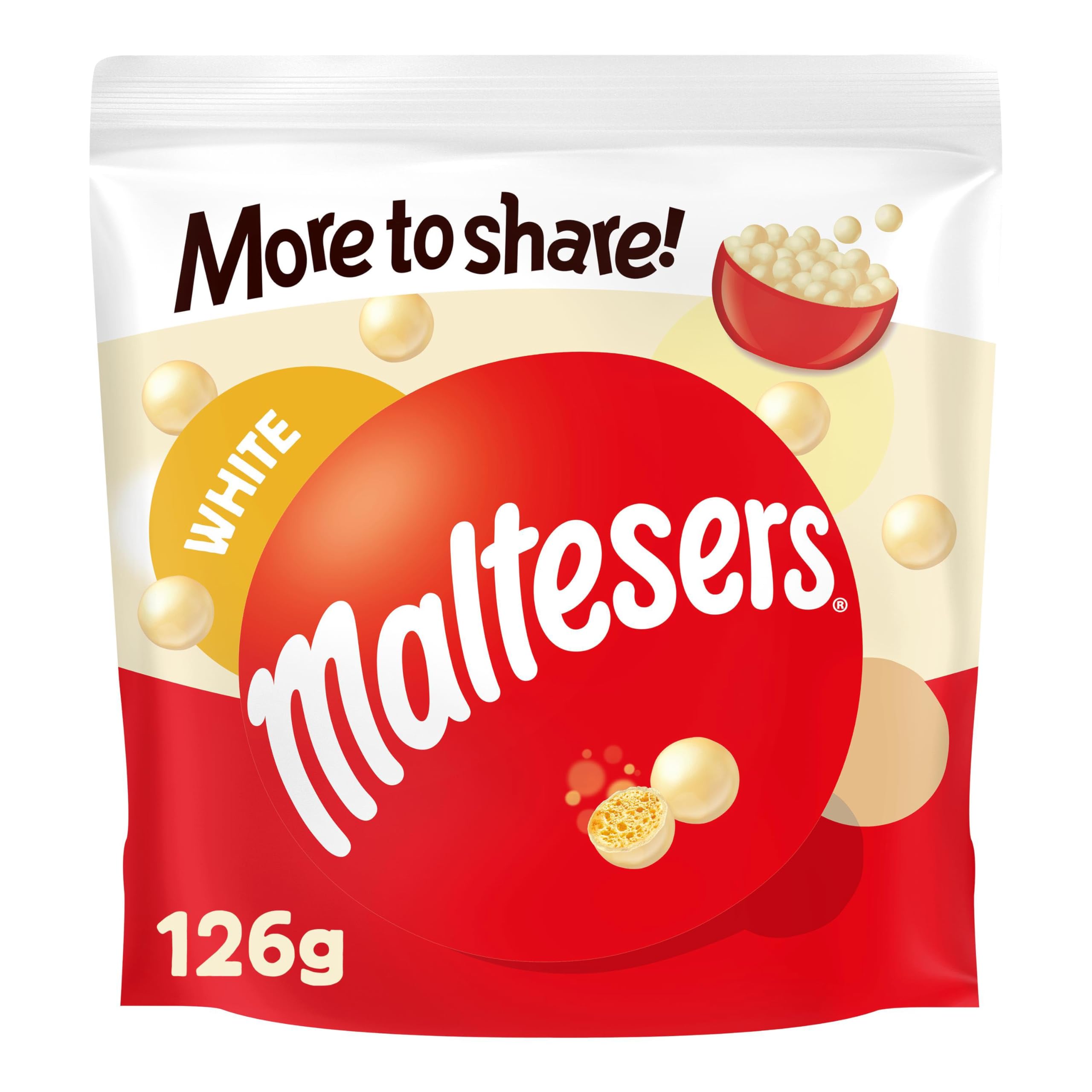 Maltesers White Chocolate & Honeycomb 126g Share Bag