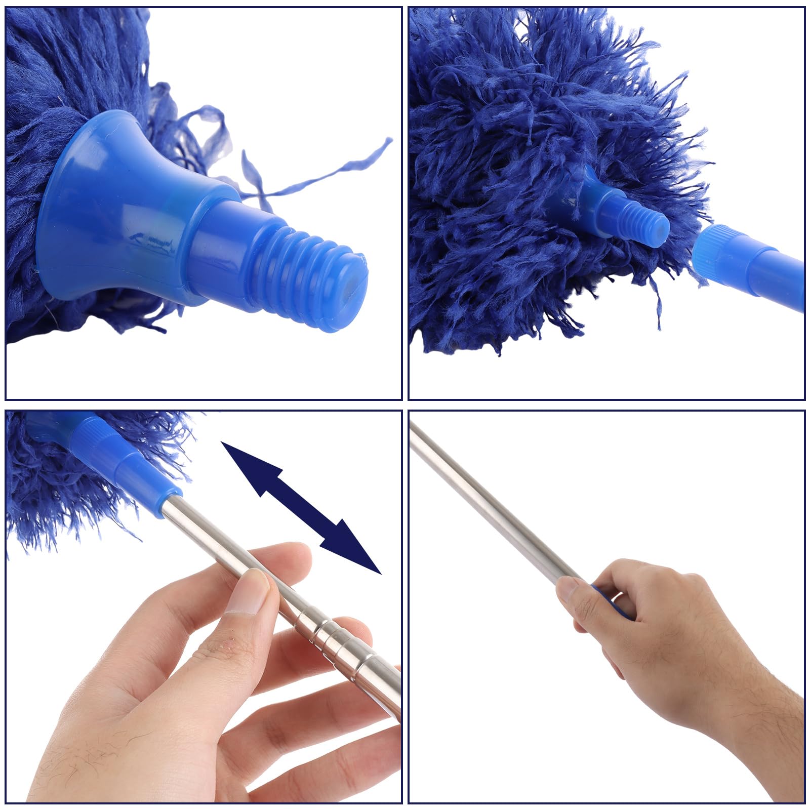 ASelected - Extendable Microfiber Duster with 108" Telescoping Pole 6