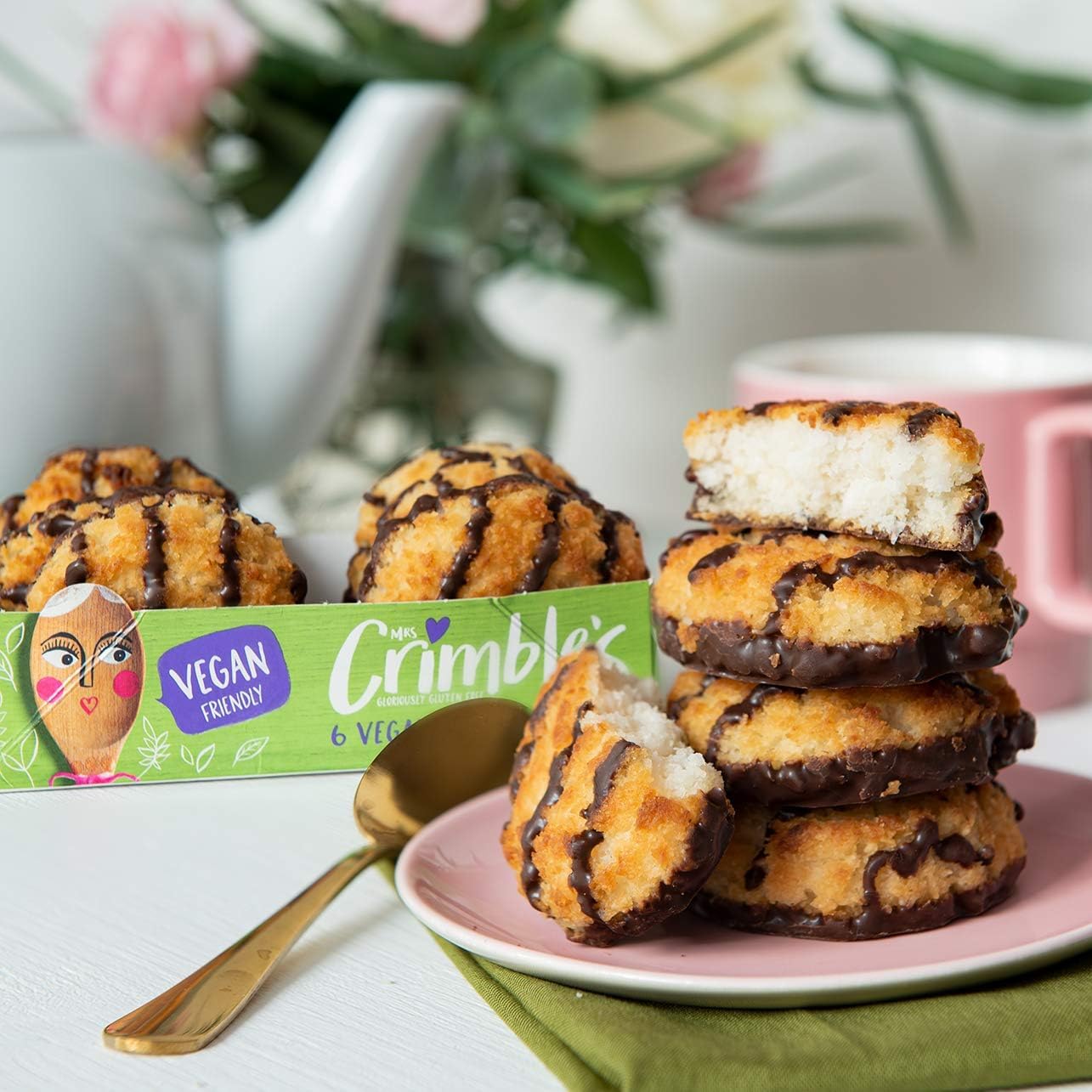 Mrs Crimble's Gluten Free Vegan Choc Covered Coconut Macaroons - 190g 6