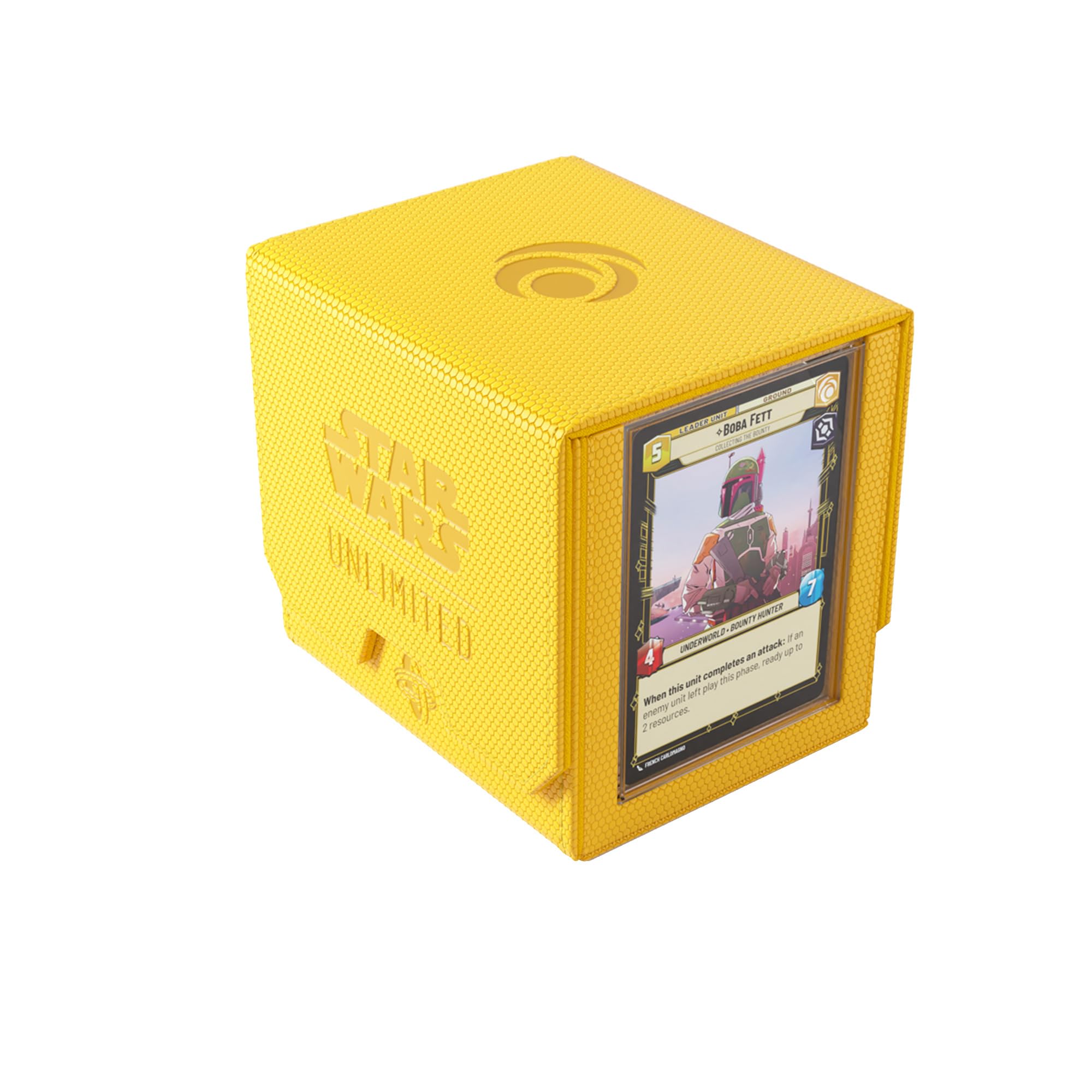 Gamegenic Star Wars Unlimited Deck Pod - Yellow | Holds 60 Double-Sleeved Cards | UV Protection Case