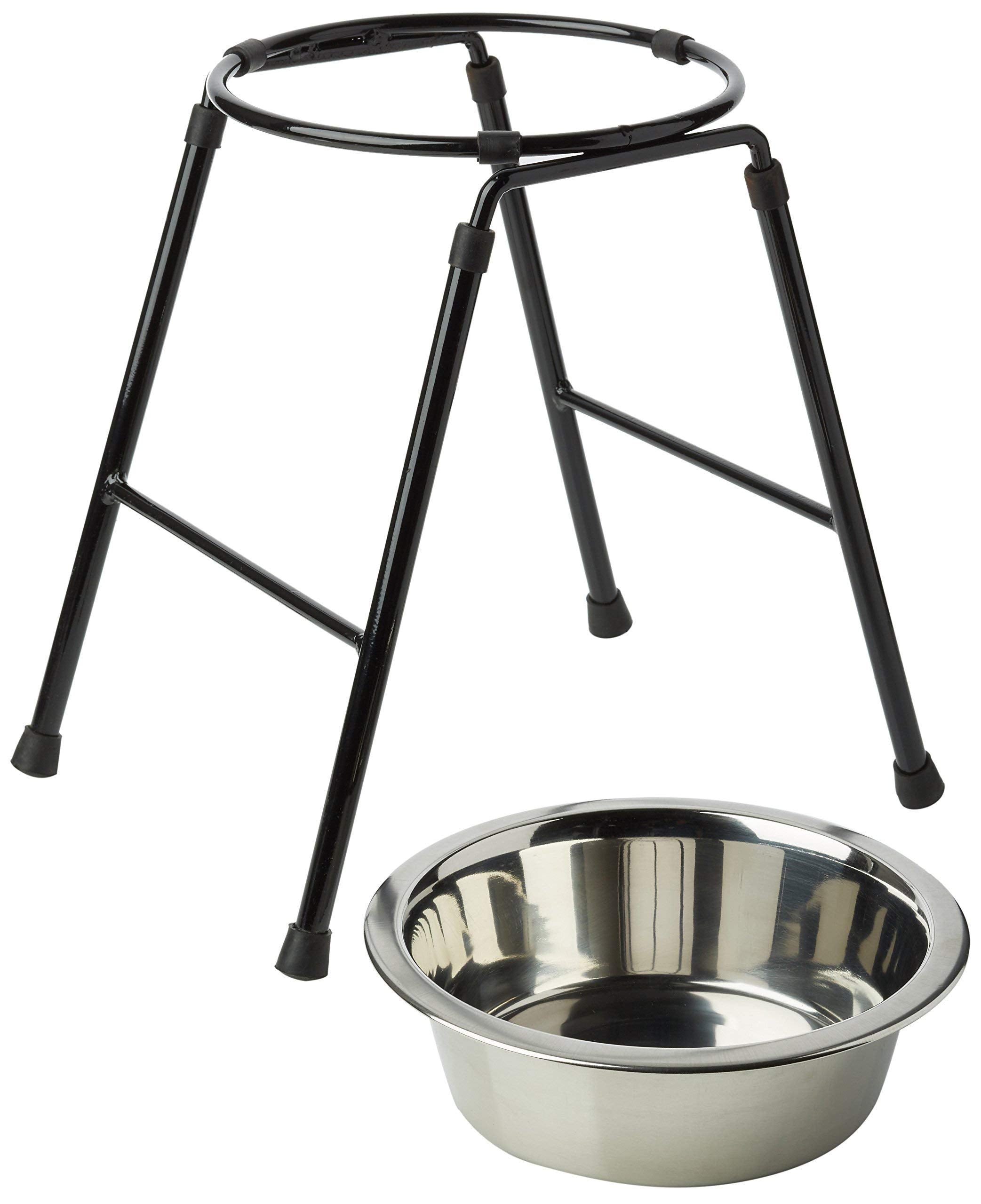 CLASSIC Single Feeder Raised Bowl - 300mm Tall Stand | 1600 ml Stainless Steel Dish for Large Dogs