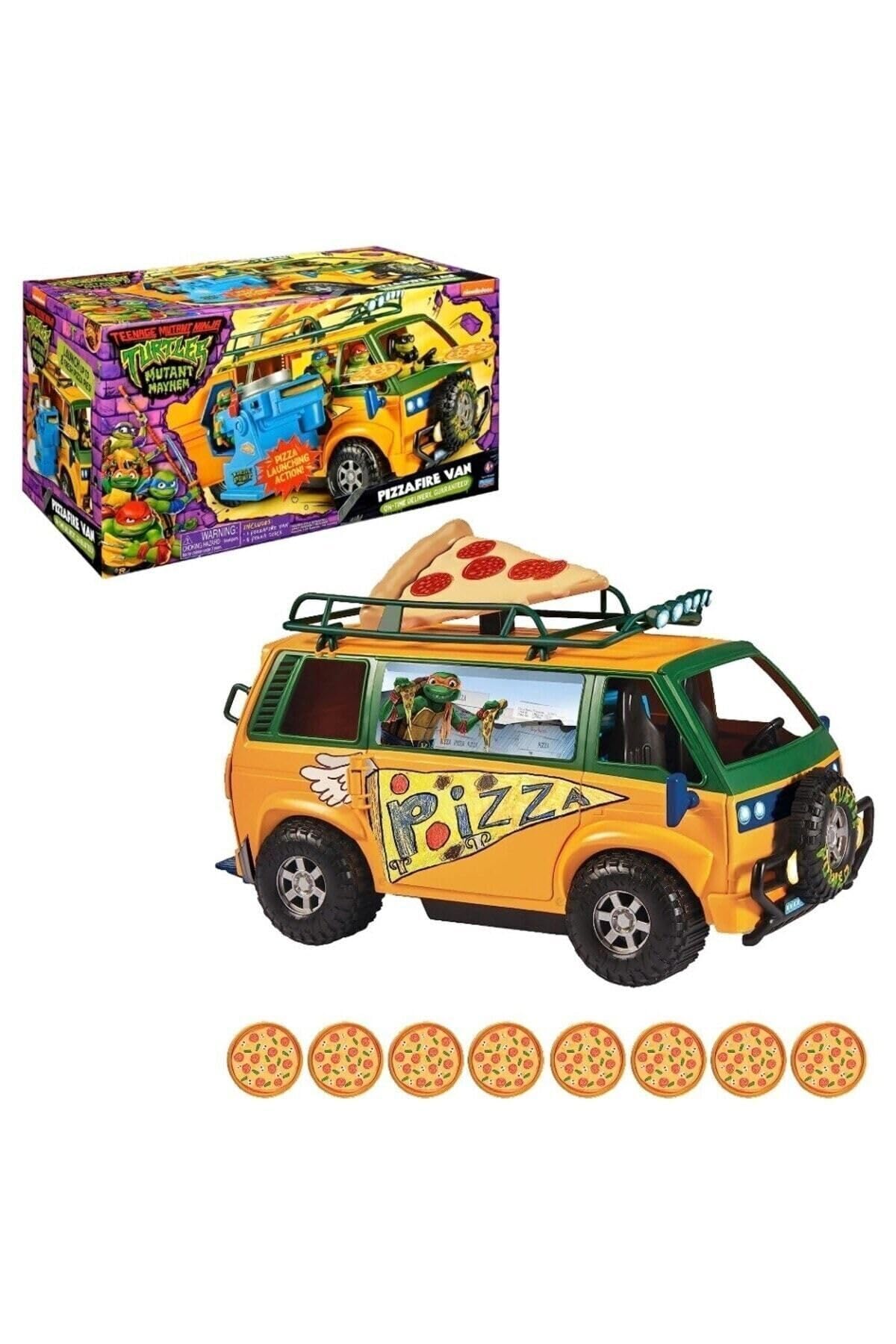 Teenage Mutant Ninja Turtles Pizza Fire Delivery Van - Action Playset for Kids 4+ 9
