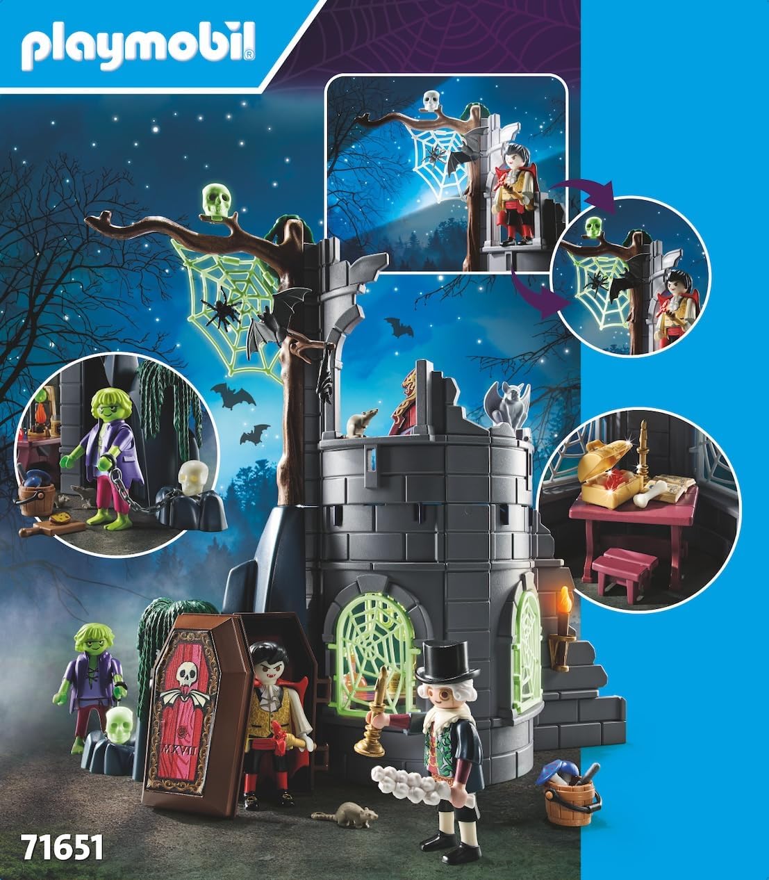 Playmobil 71651 Pirates: Haunted Ruins Promo Pack - Spooky Castle Playset for Kids 4+ 3