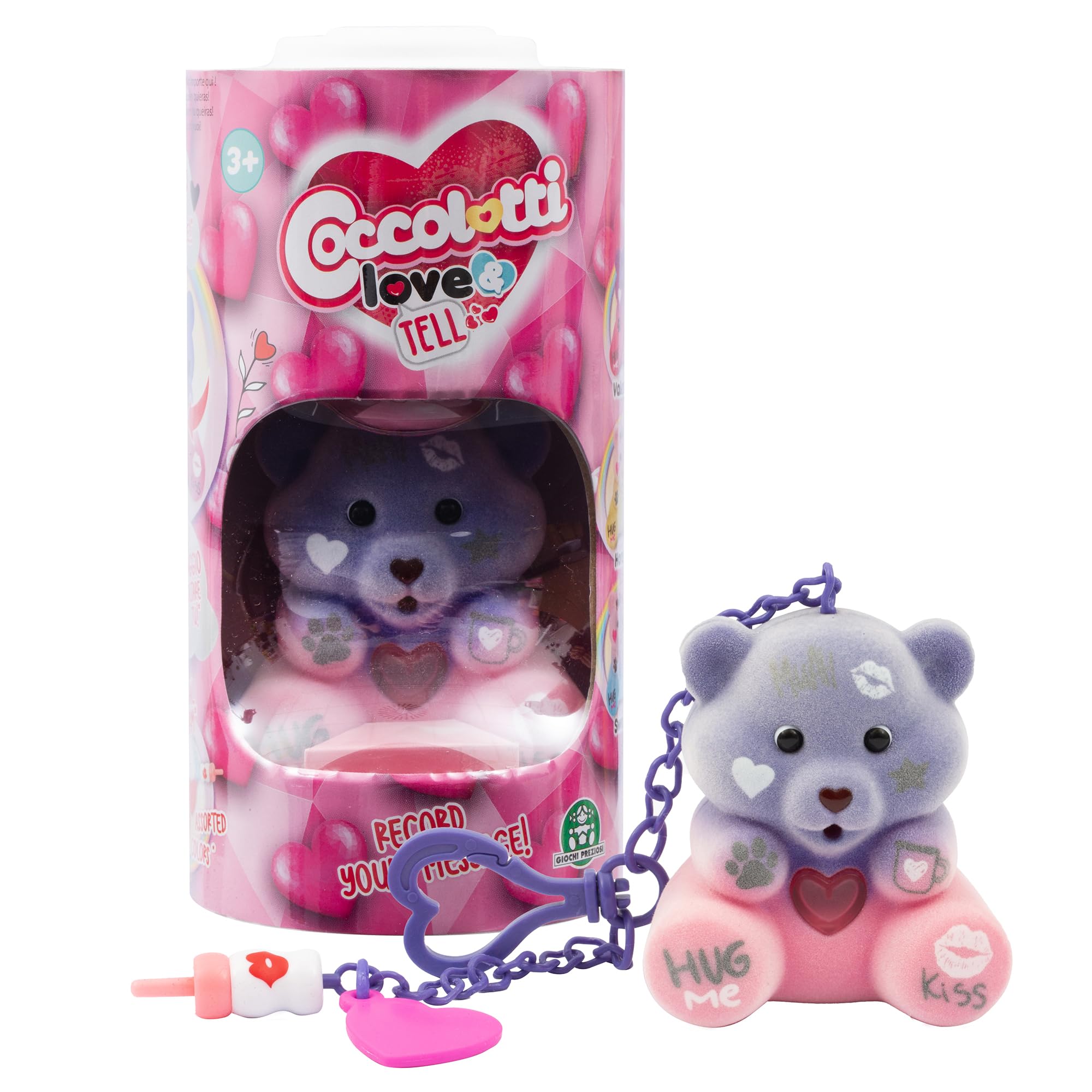 Coccolotti Love & Tell Interactive Teddy Bear - Secret Keeper | Light-Up Nose | 7 cm
