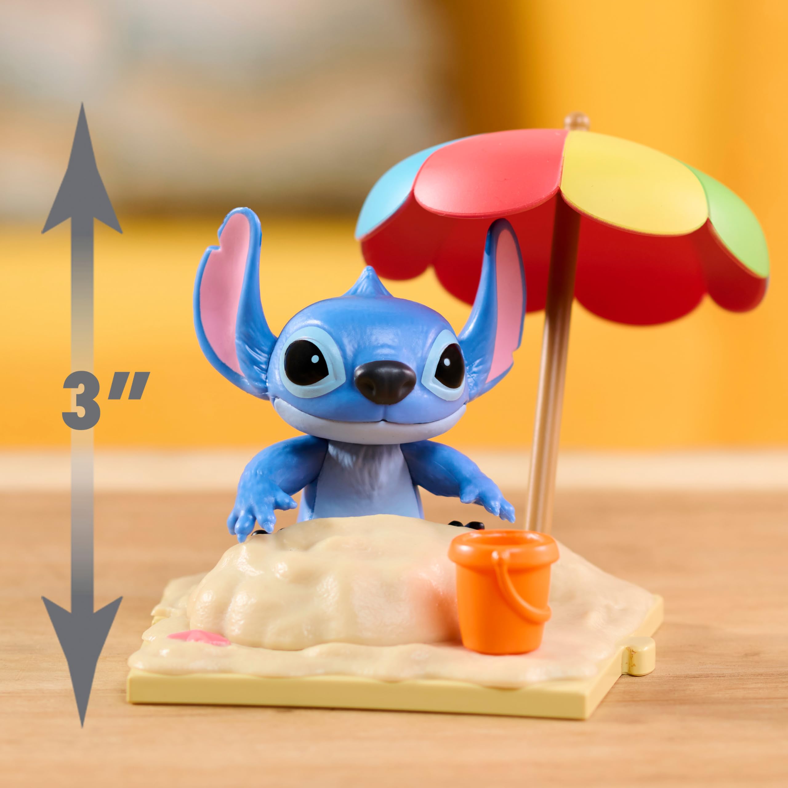 Just Play Disney Stitch Live-Action Movie Time 7.6 cm Collectible Figure - Blind Box Toy with Accessories, Ages 3+