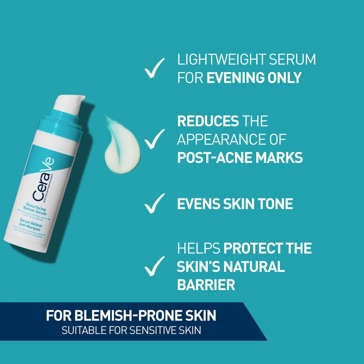 CeraVe Resurfacing Retinol Serum with Ceramides and Niacinamide - 30 ml
