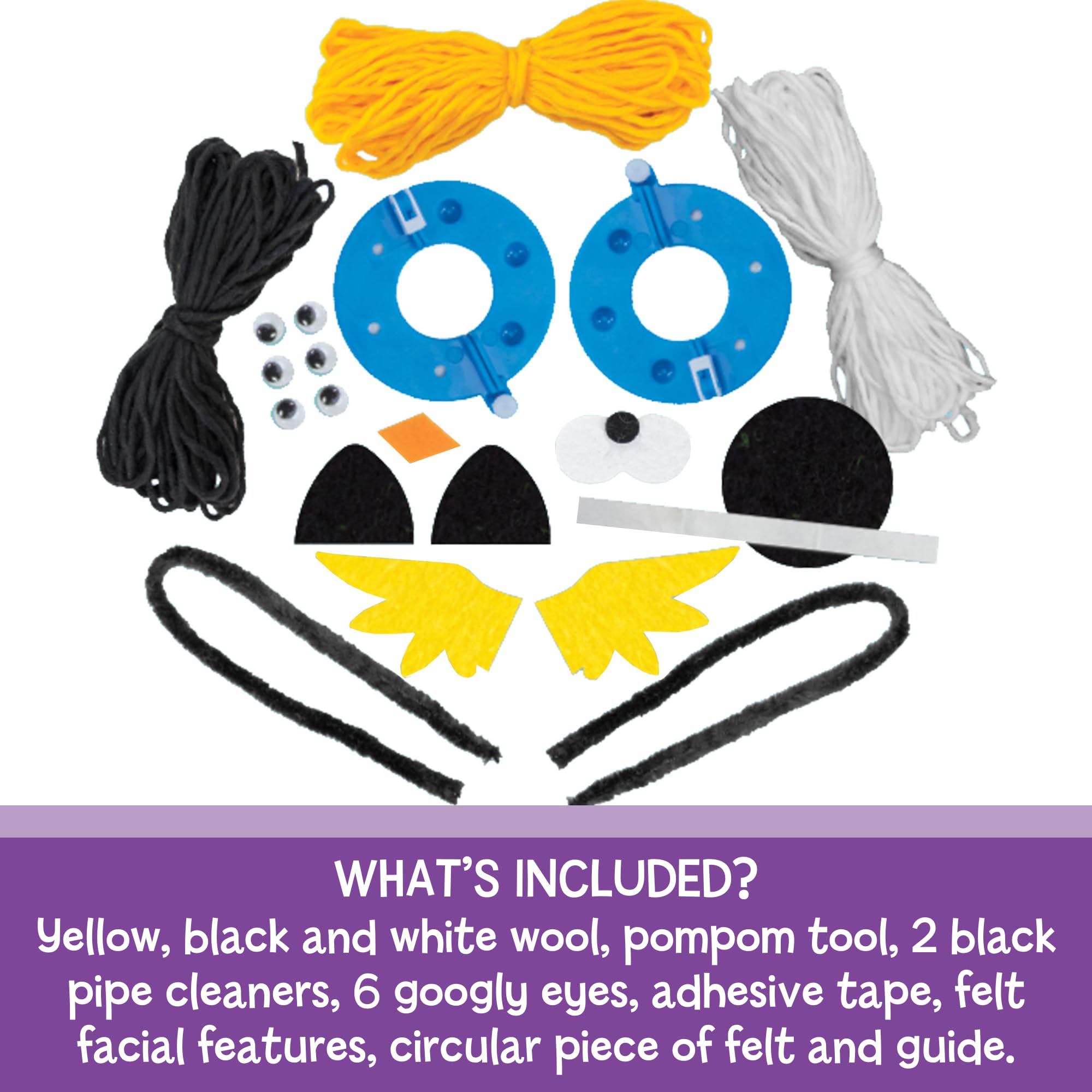 Galt Pom Pom Pets Craft Kit - Knitting & Sewing Set for Kids Ages 5+ 5