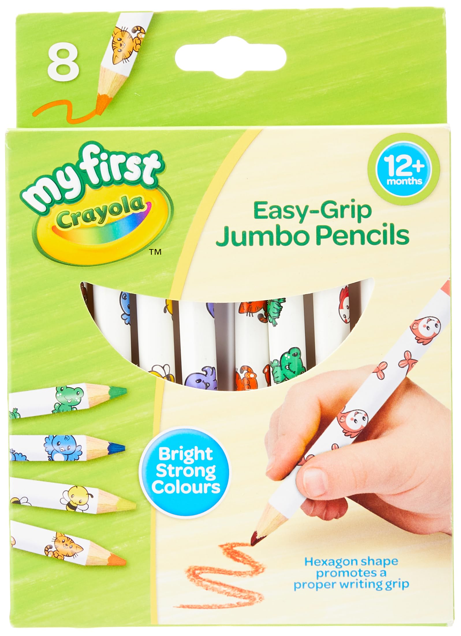 Crayola My First Jumbo Colouring Pencils - Easy-Grip for Toddlers & Preschoolers 5