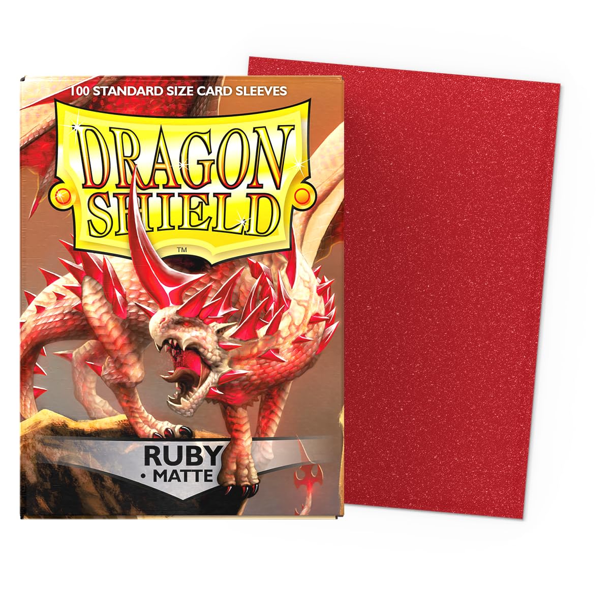 Dragon Shield Matte Standard Size Sleeves 100pk - Ruby, Multicoloured 4