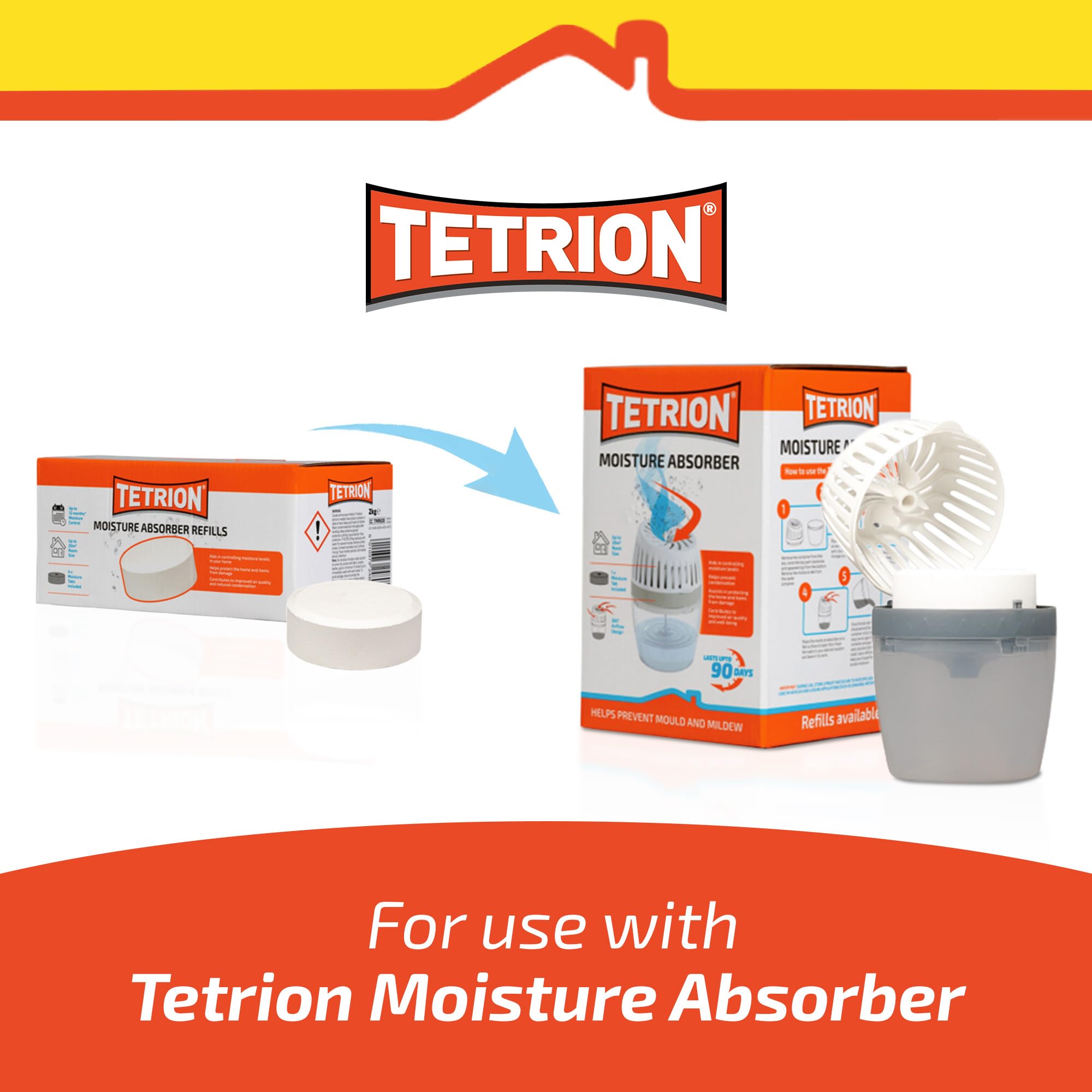 Tetrion Moisture Absorber Refill Pack - 4 Moisture Tabs for Up to 12 Months 5