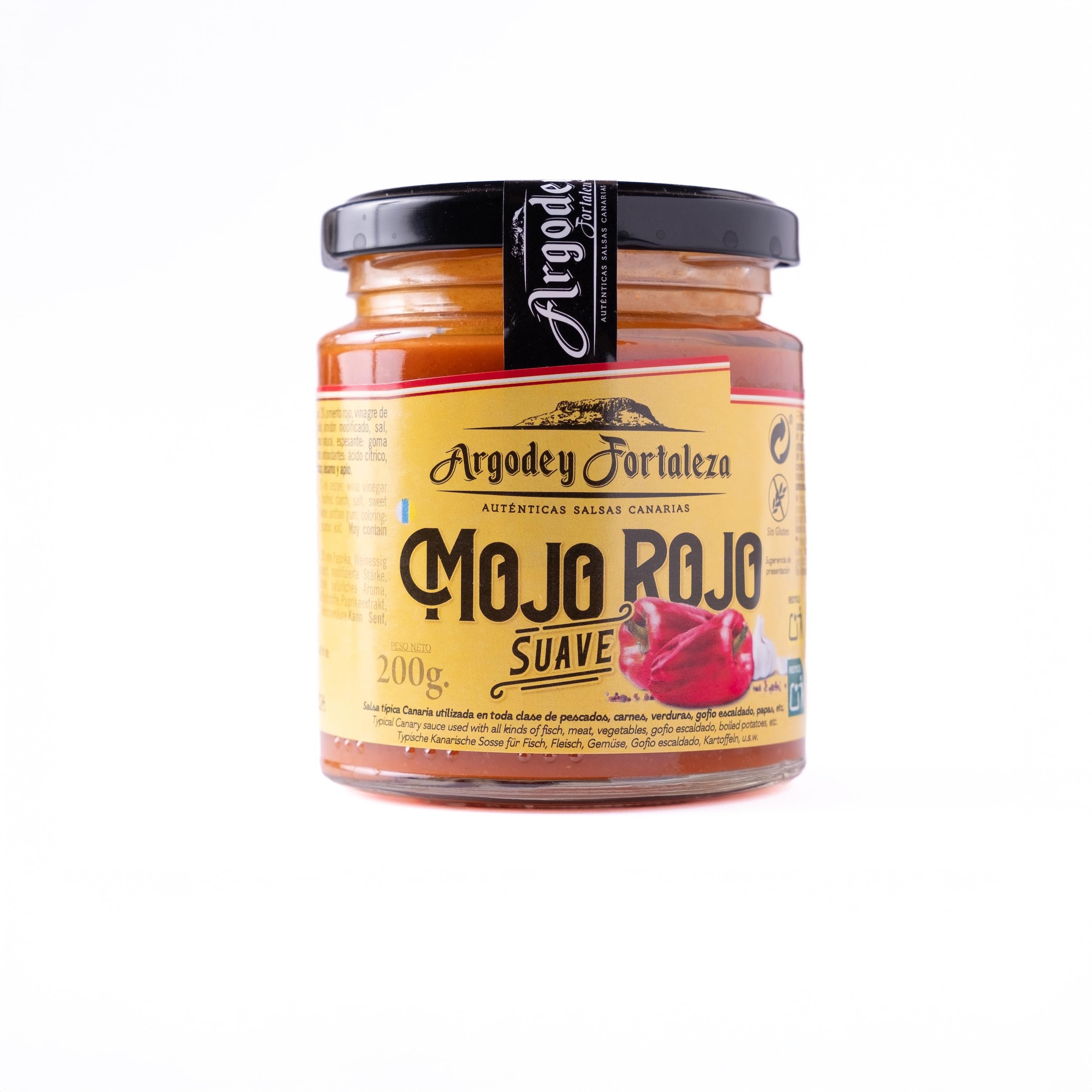Argodey Fortaleza Mild Red Mojo - Authentic Canarian Recipe | 200g | Red Pepper & Garlic