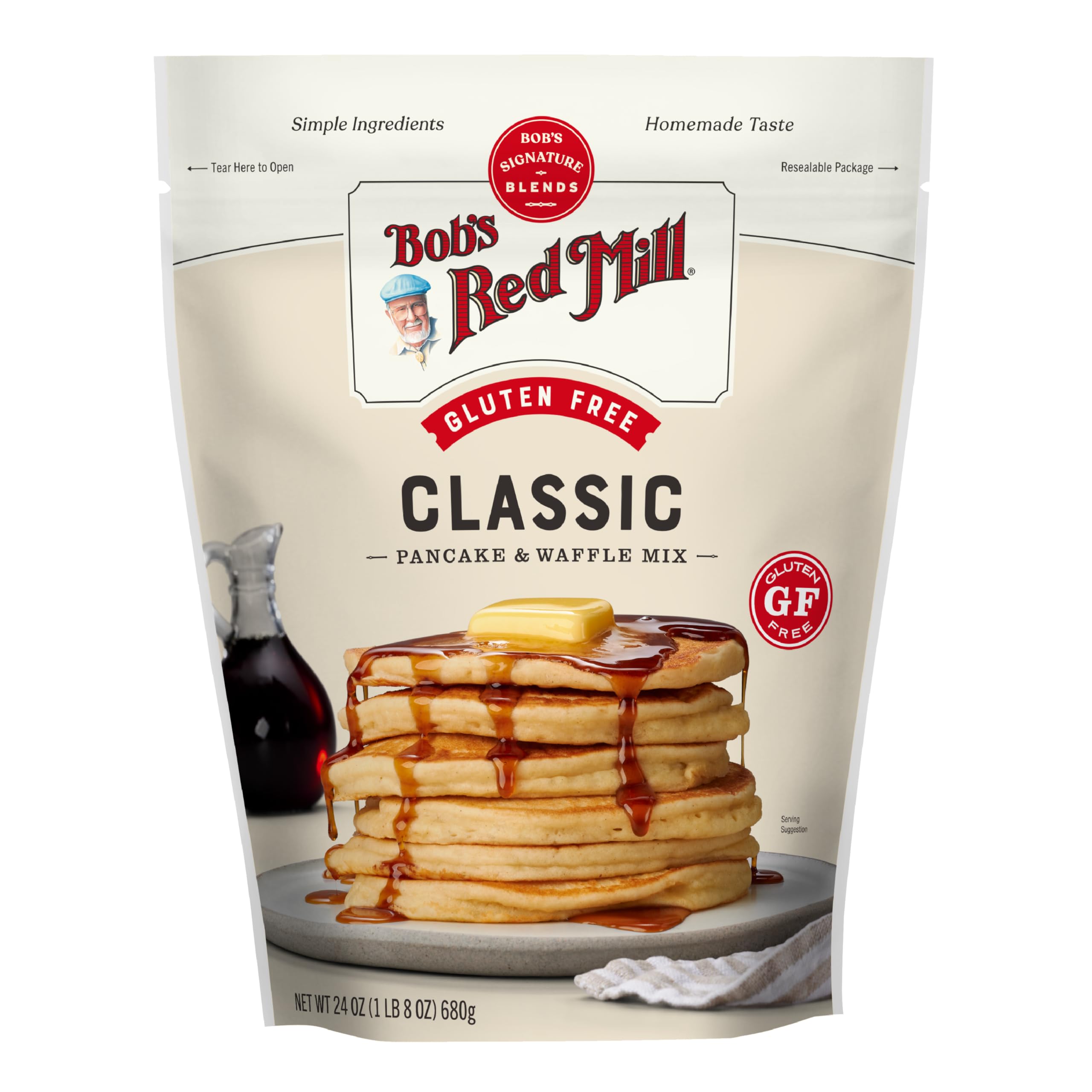 Bob's Red Mill Gluten Free Pancake Mix, More than 50% Whole Grain, 680g