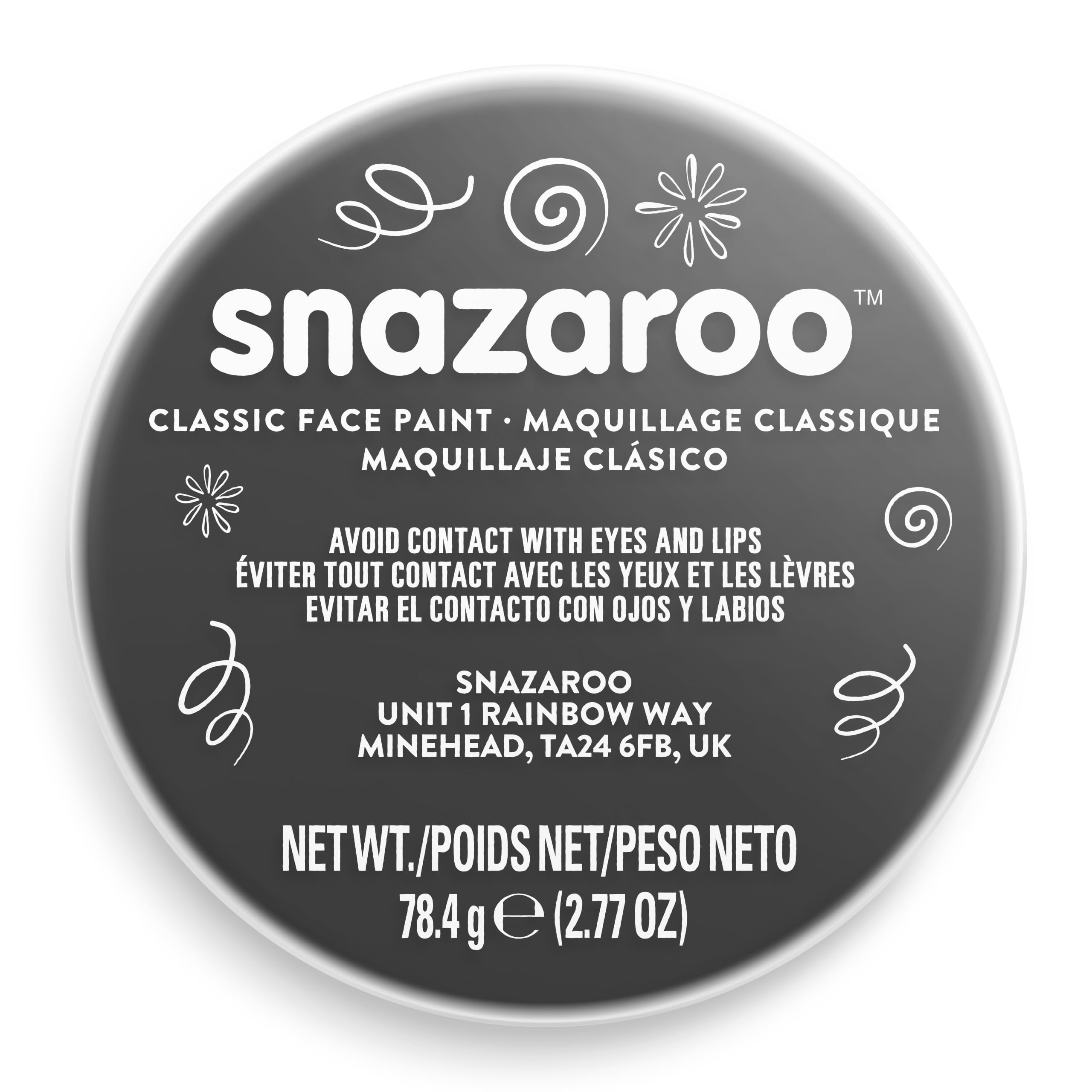 Snazaroo – Klassische Gesichts- und Körperfarbe (18 ml) – Schwarz 9