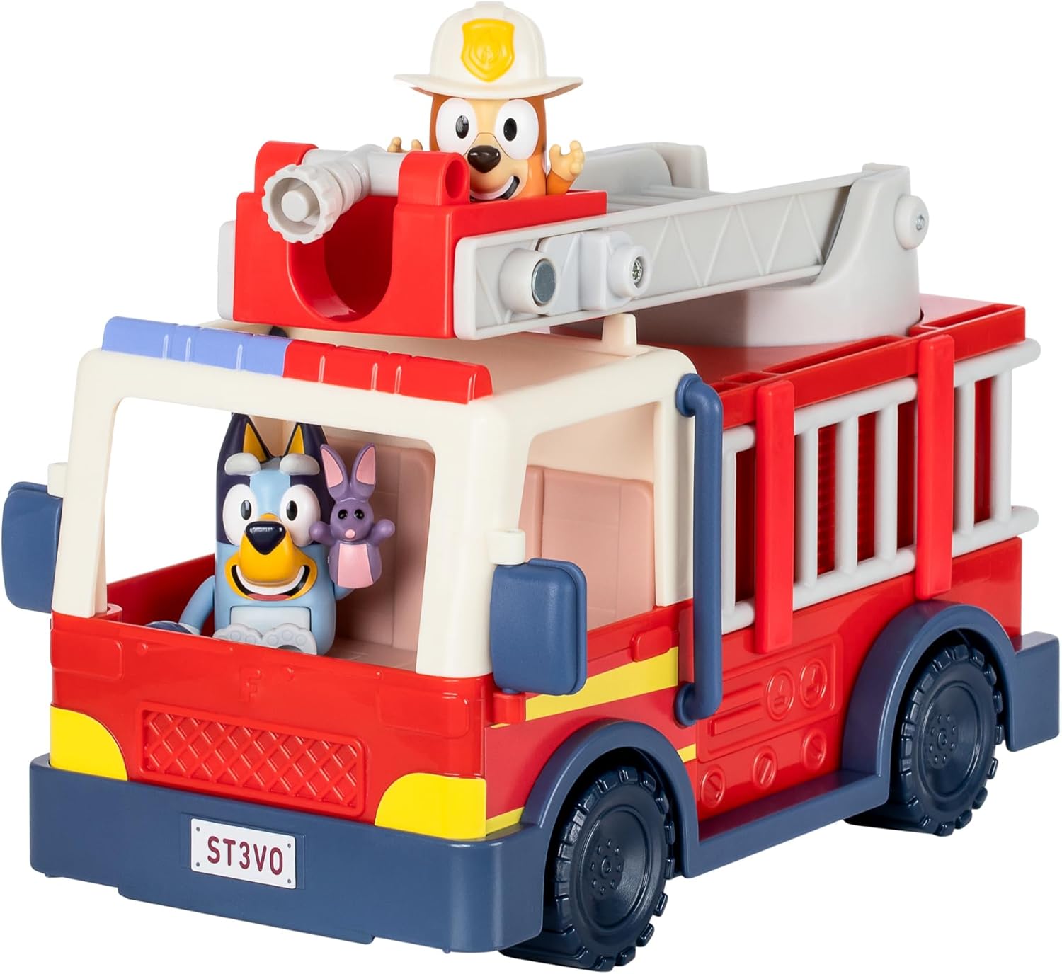 Bluey Firetruck Playset - Includes Firefighter Bingo & Bob Bilby, Ages 3+