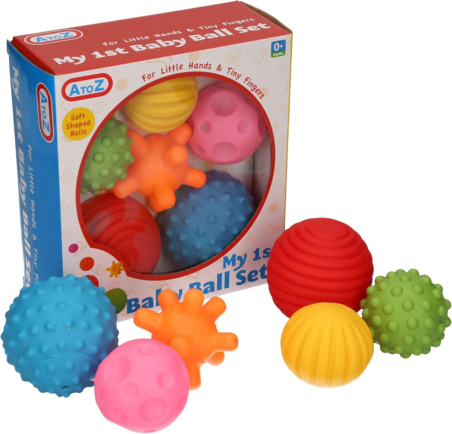 My First Baby Multi Textured Sensory Soft Balls - 6 Different Textures for Tactile Development