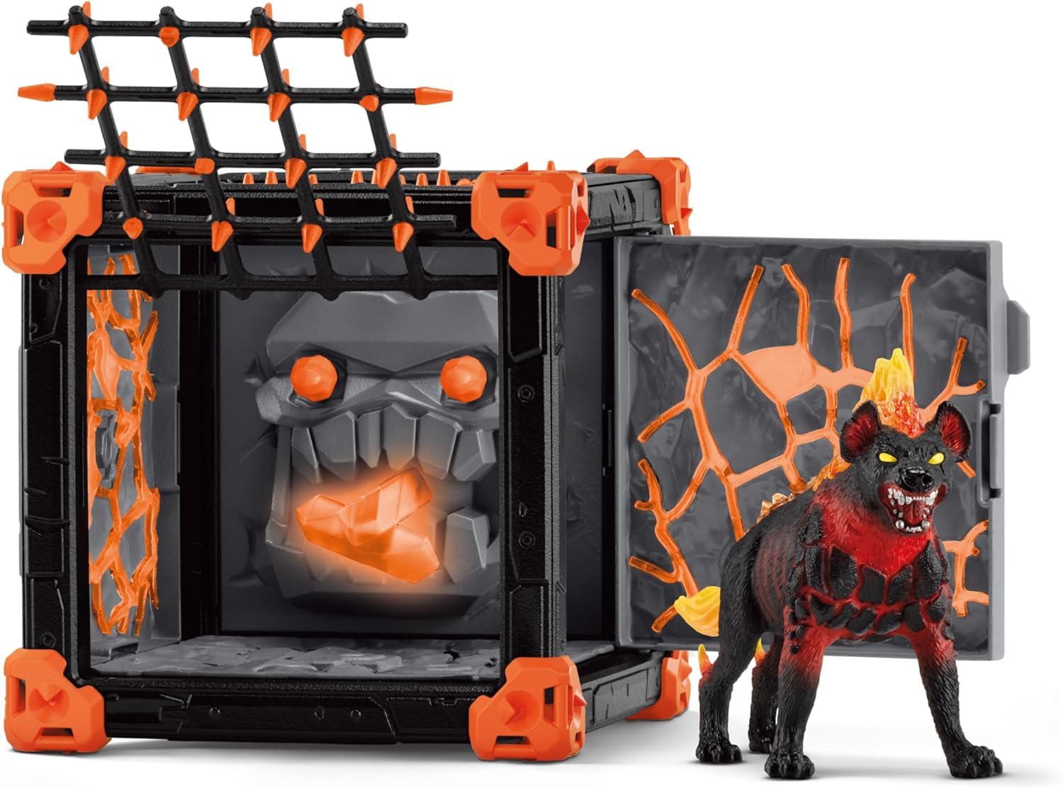 Schleich BattleCave Lava Hyena Playset - Action Figure & Building Set for Ages 7+ 8