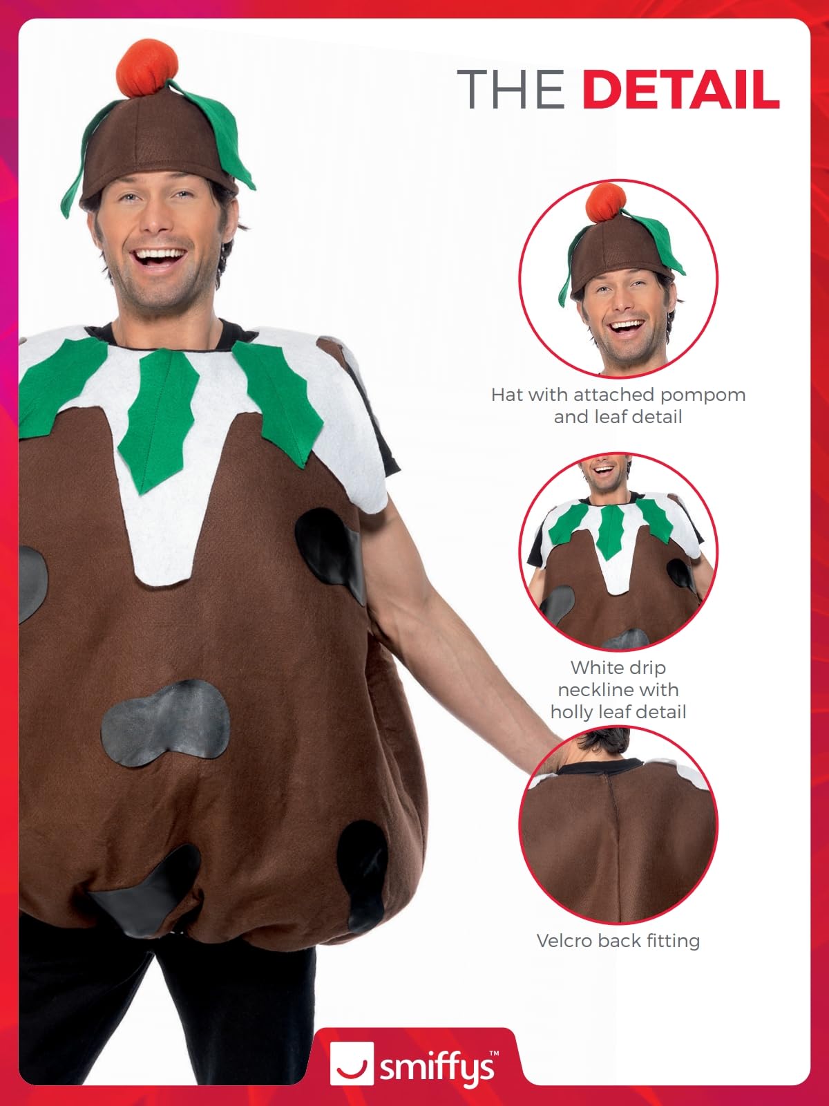 Smiffys Christmas Pudding Costume - One Size 6