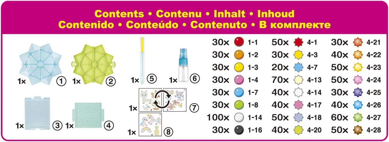 Aquabeads Star Bead Studio Playset - 1000+ Star Beads in 24 Colors for Kids Ages 4+ 8