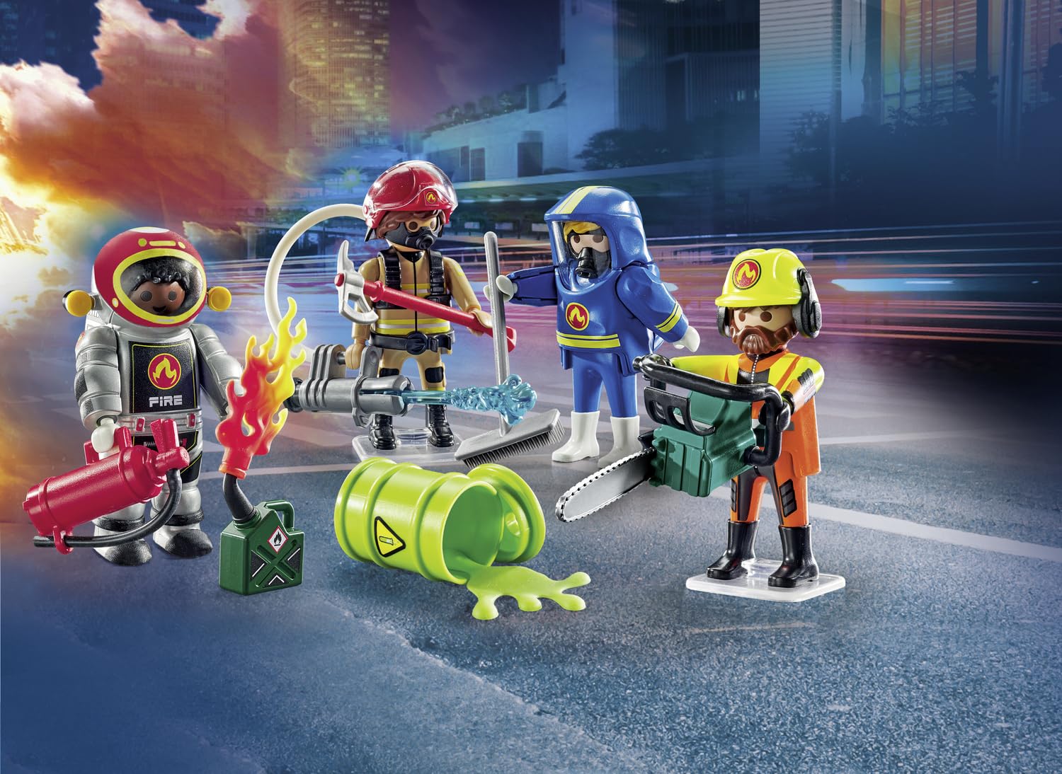Playmobil 71468 My Figures: Fire Rescue Playset - Personalized Action Figures with Detachable Accessories for Kids 5+ 5