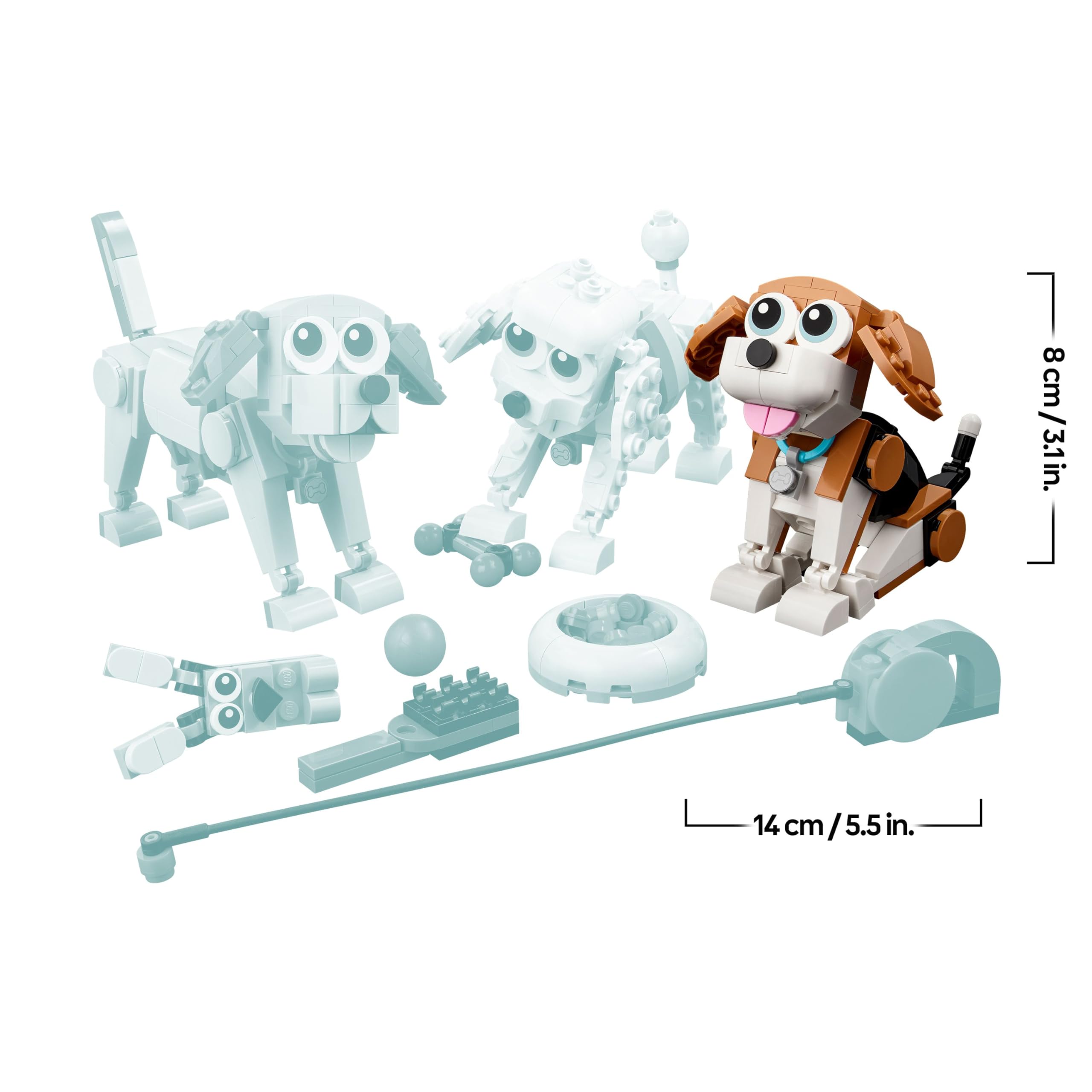 LEGO Creator 3 in 1 Adorable Dogs Building Set - 7 Breed Figures for Kids 7+ 9