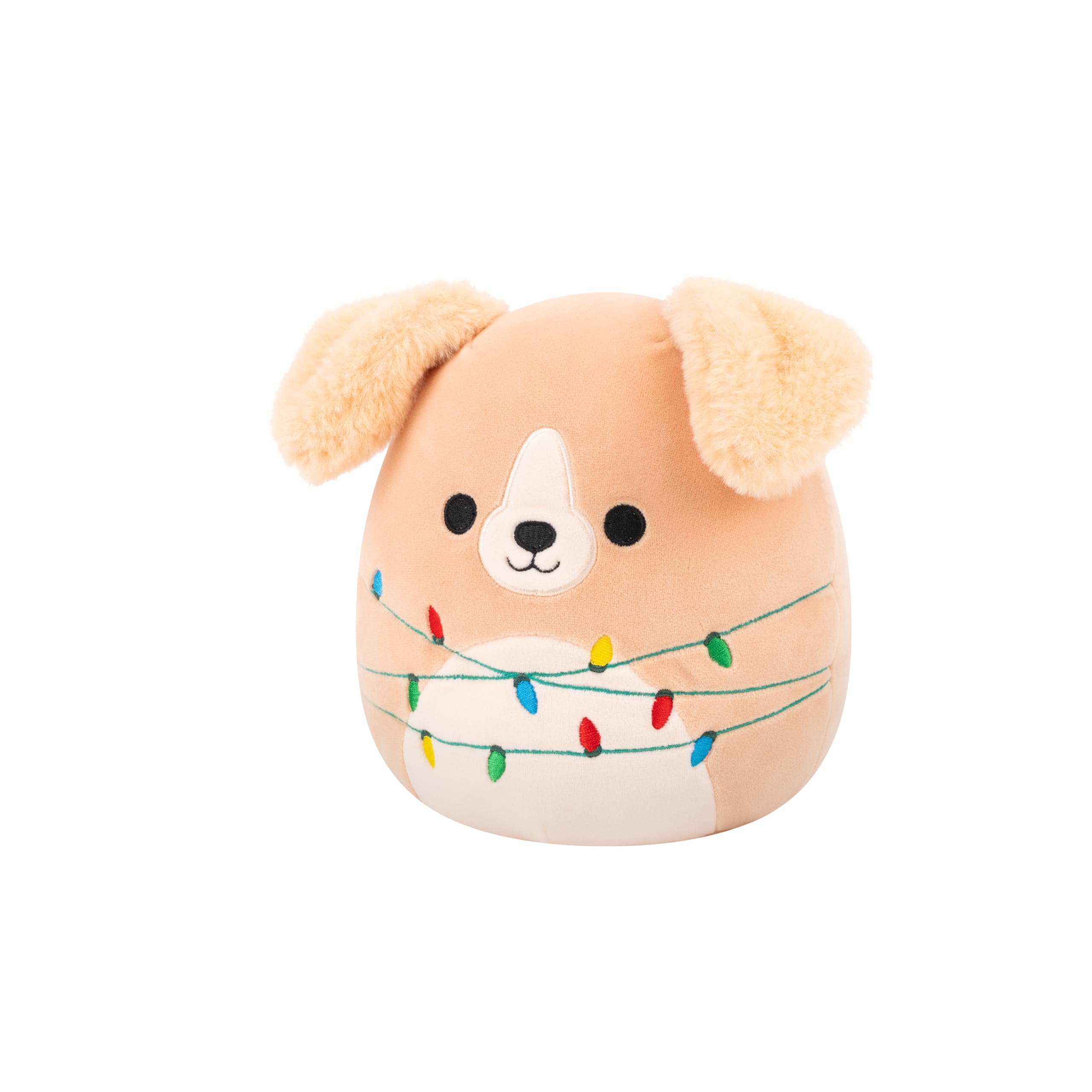 Squishmallows Stevon the Golden Retriever 7.5-Inch Plush with String Lights - Soft Stuffed Animal for Kids 3+ 7