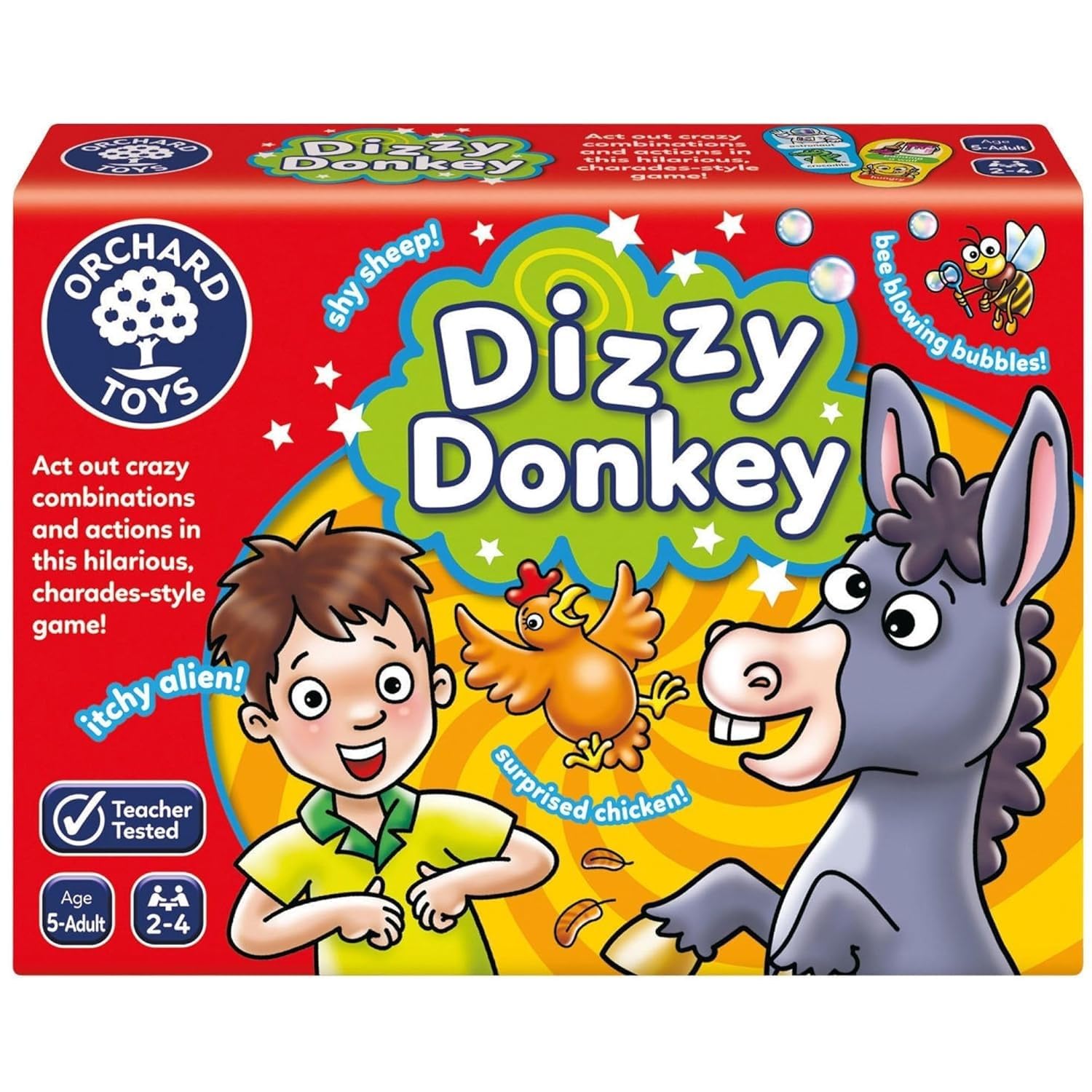Orchard Toys Dizzy Donkey Game - Action & Performance Card Game for Ages 5+ 1