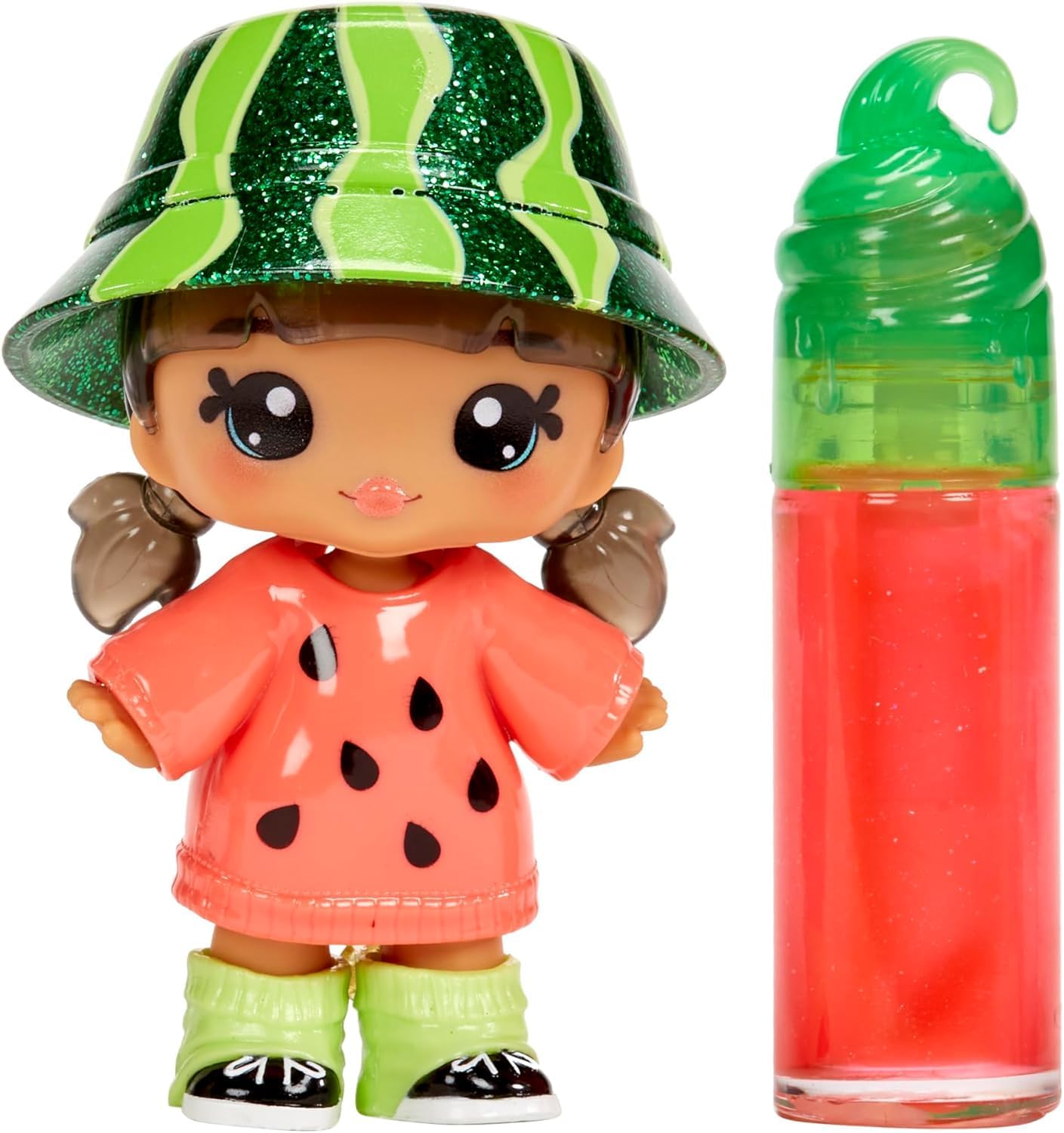Yummiland Maya Watermelon Doll - Scented DIY Lipgloss Kit for Kids 4+ 4
