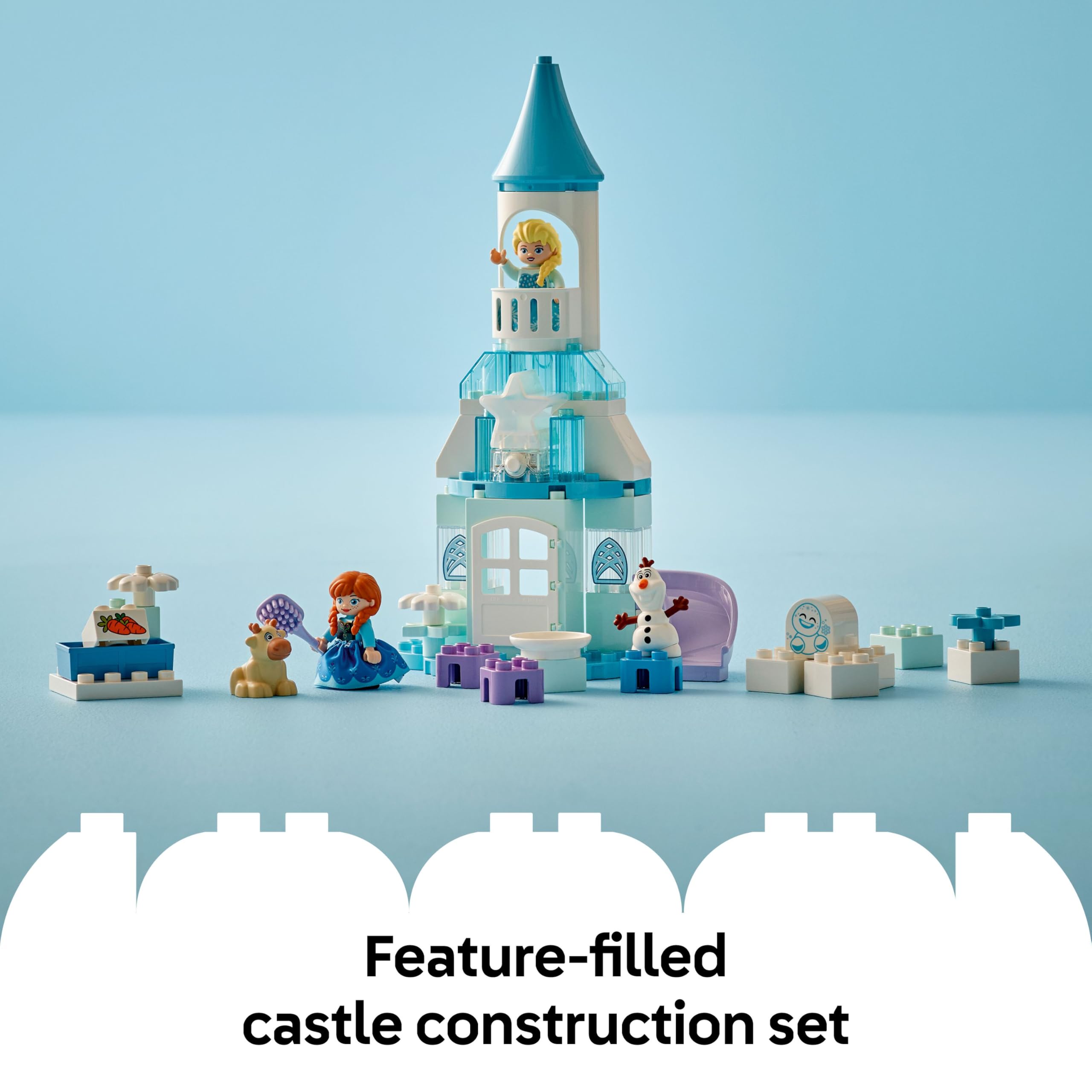LEGO DUPLO Disney Anna and Elsa's Frozen Castle Party - Building Set for Toddlers 2+ 3