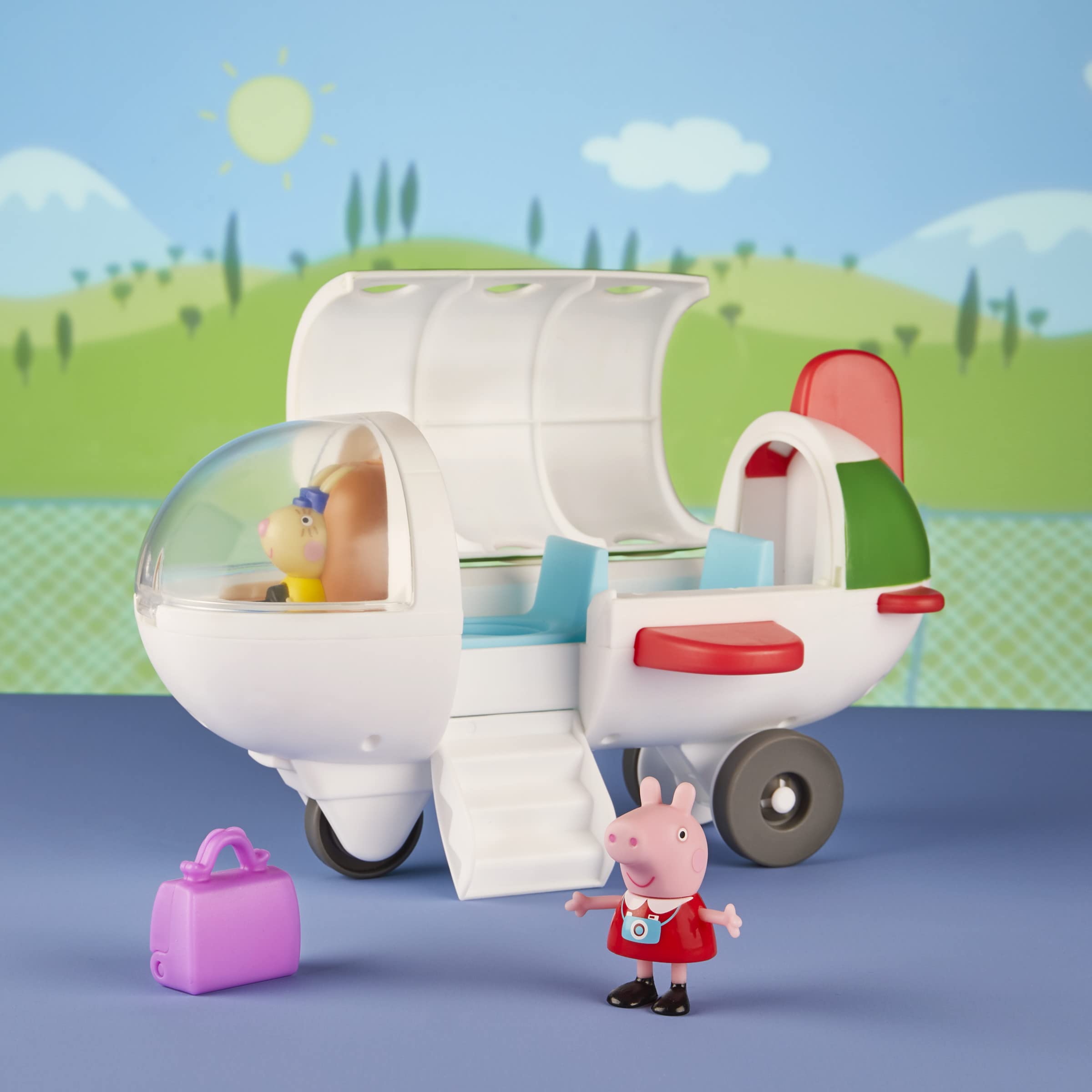 Peppa Pig Air Peppa Airplane Playset - Rolling Wheels, Opening Features, 1 Figure, Ages 3+ 7