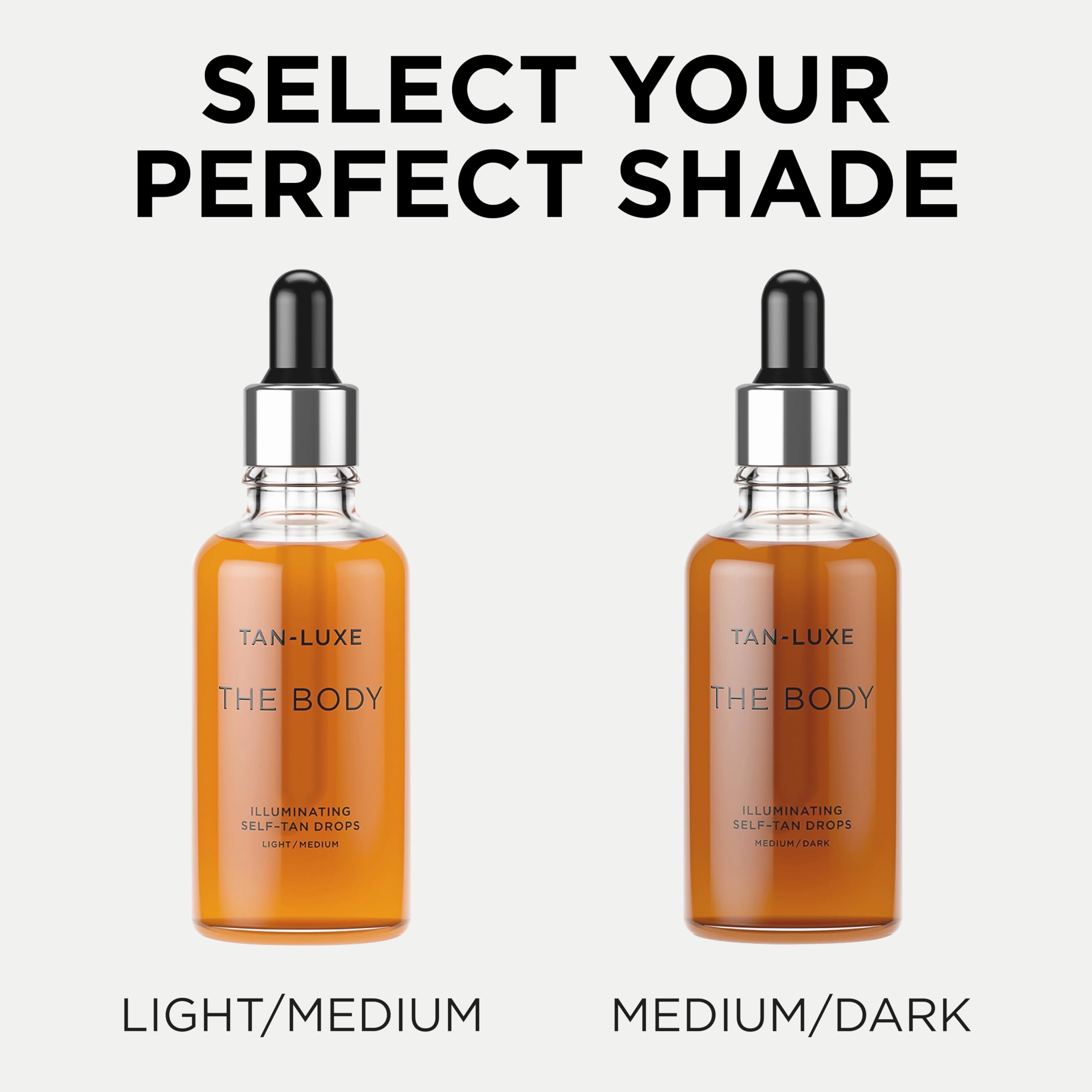 TAN-LUXE THE BODY Self Tan Drops - Customizable Glow | Light/Medium | 50 ml 7