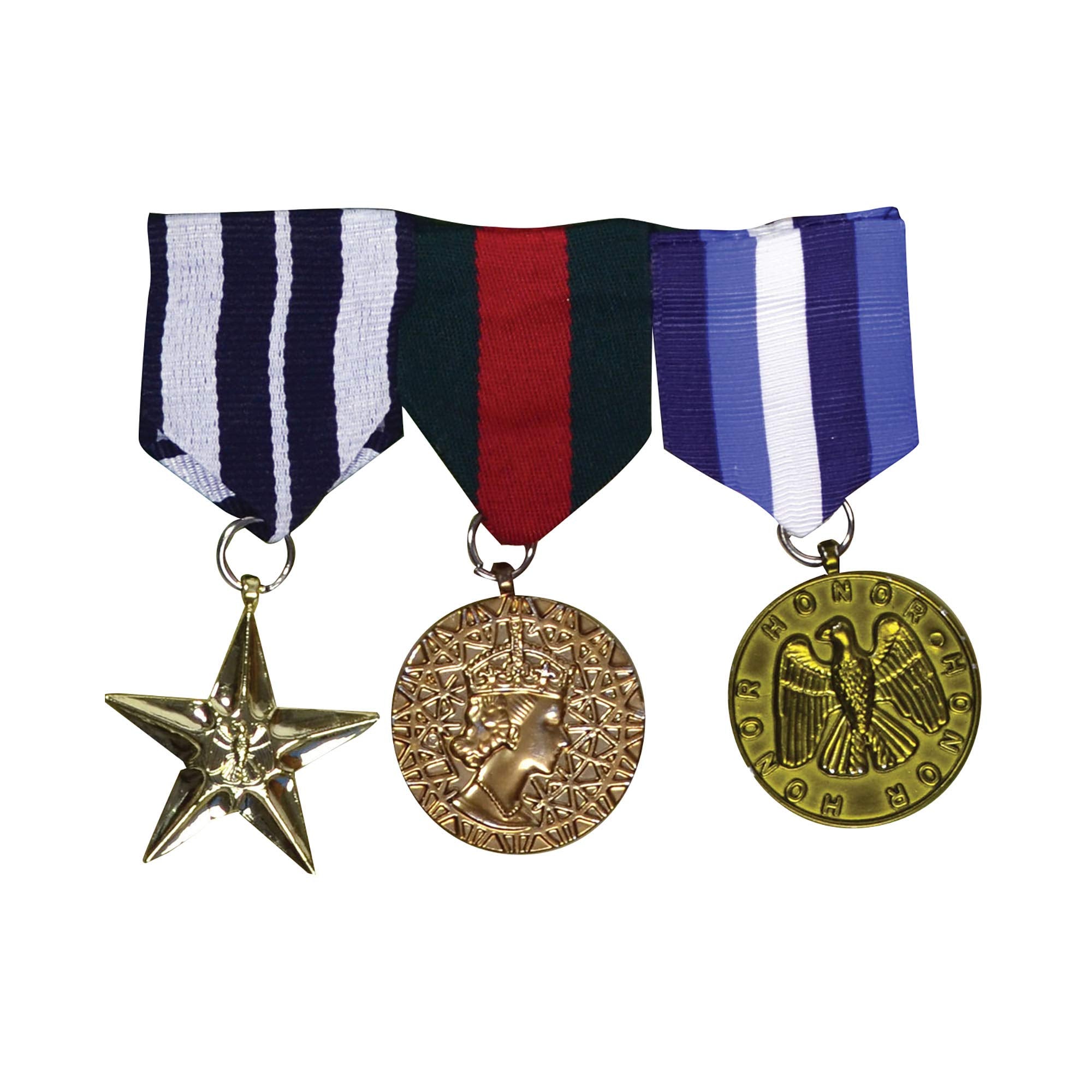 Bristol Novelty BA584 Military Medal Set - 3pc Mens Costume Accessory