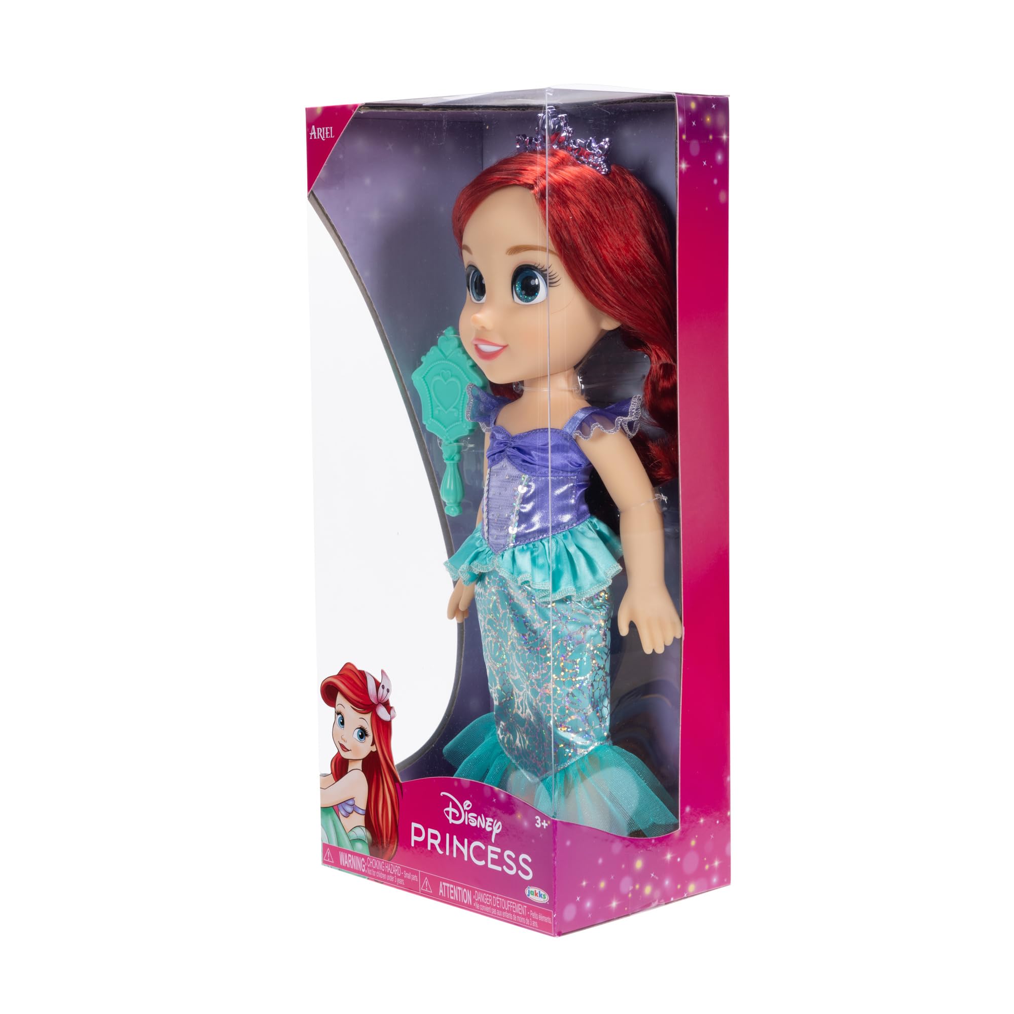 Disney Princess Ariel Doll - 14" Shimmery Holofoil Dress & Articulated Pose, Ages 3+ 5