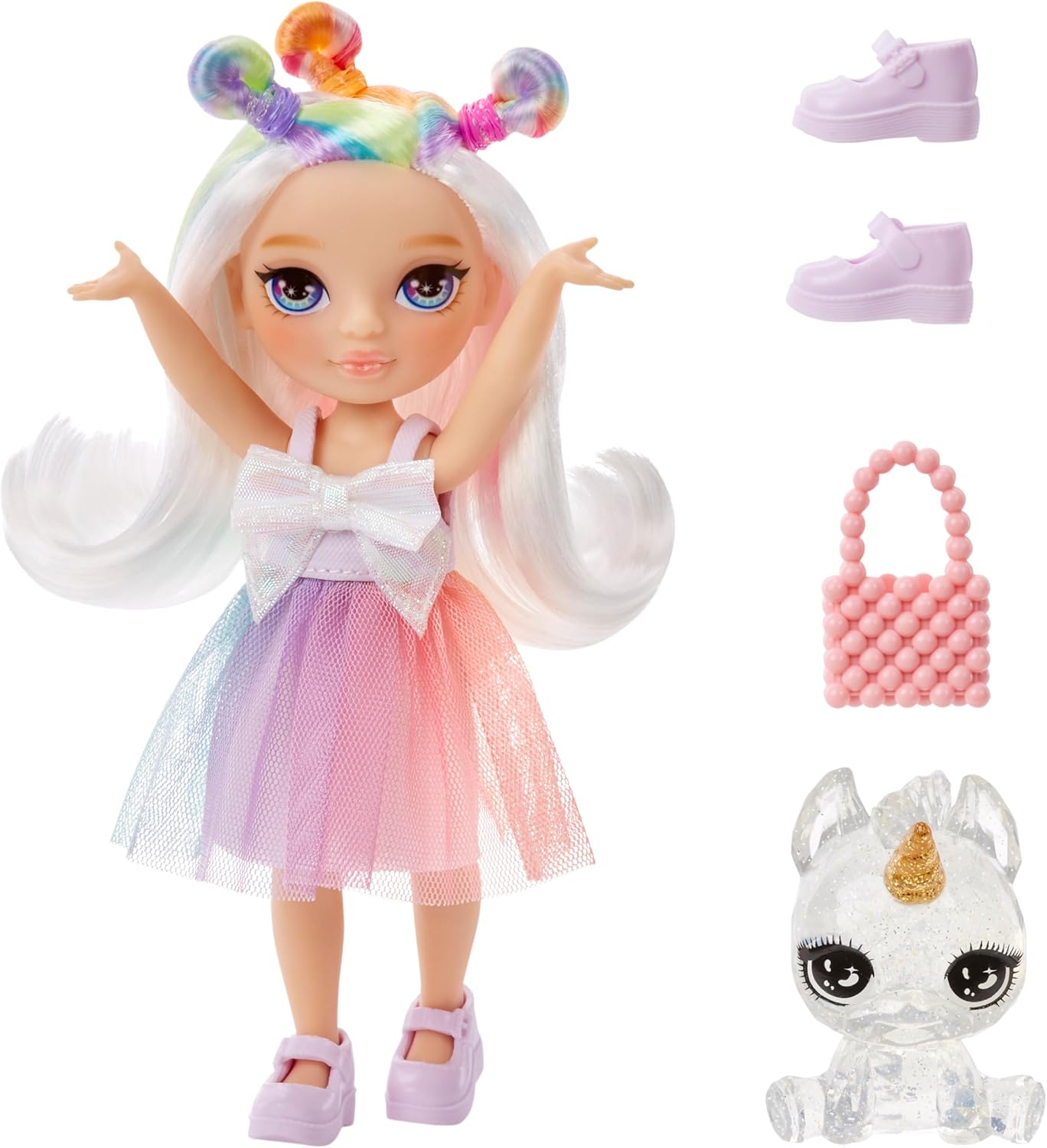 Rainbow High Littles - Opal Raine - 14 cm Posable Fashion Doll with Magical Unicorn Pet 4