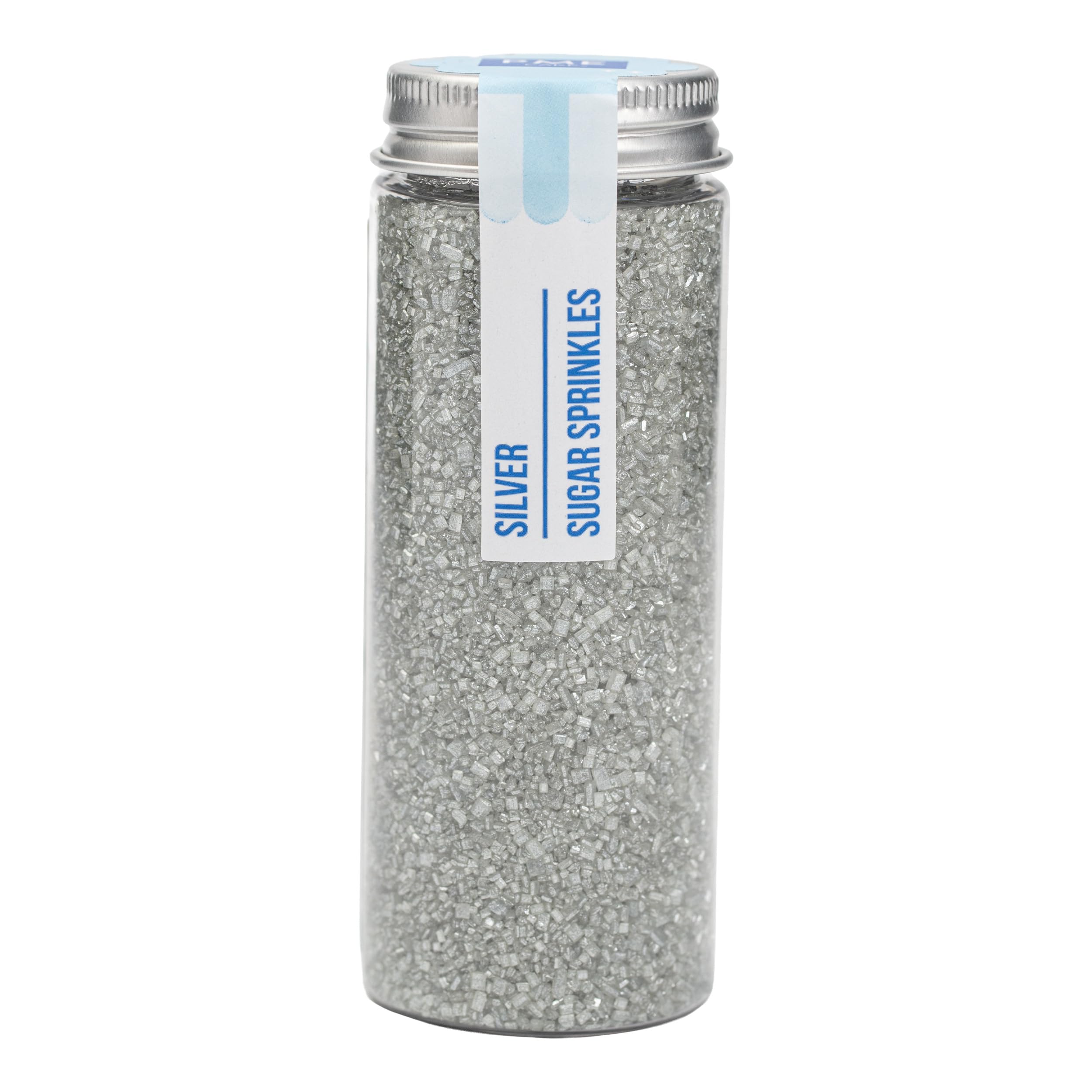 PME Cake Sprinkle Sugars - Silver | 112g | Sugar Sprinkles for Cupcakes & Cakes