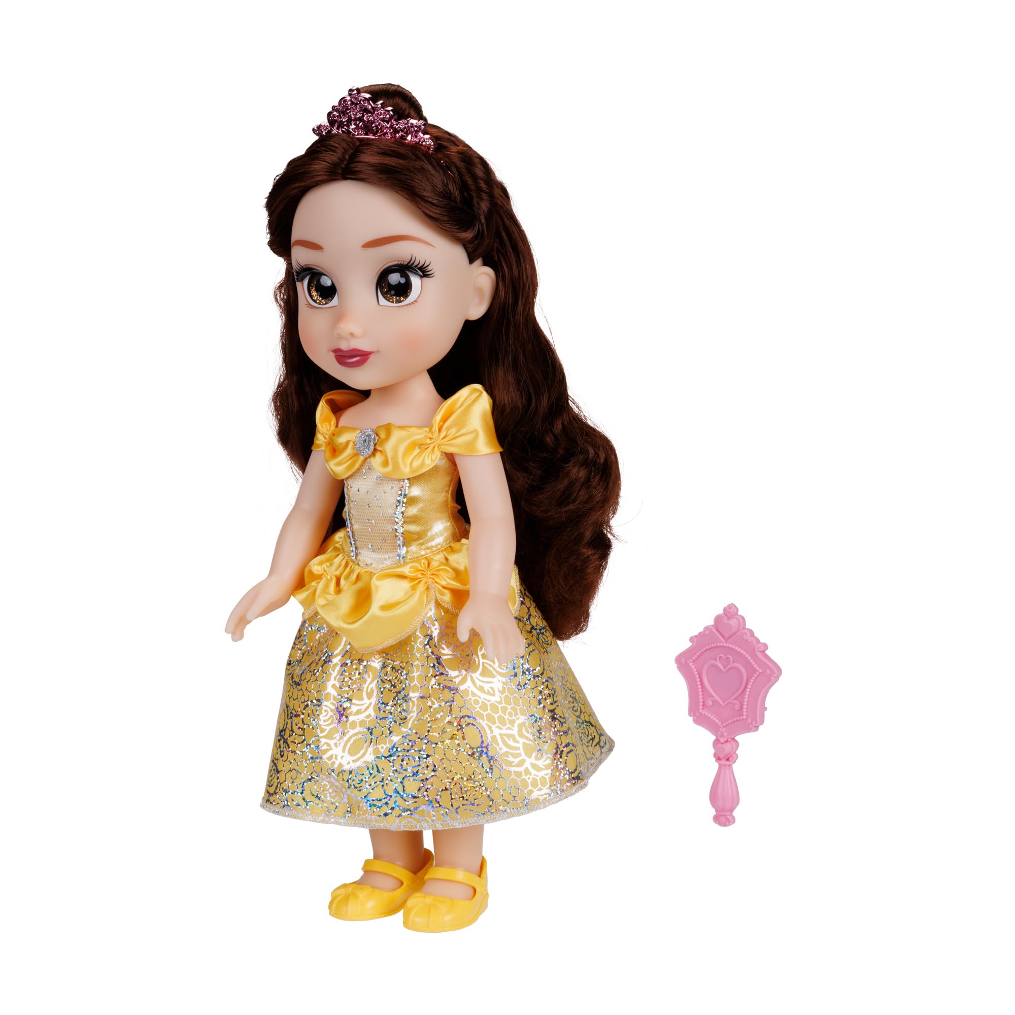 Disney Princess Belle Doll - 14" Shimmery Holofoil Dress & Royal Reflection Eyes 7