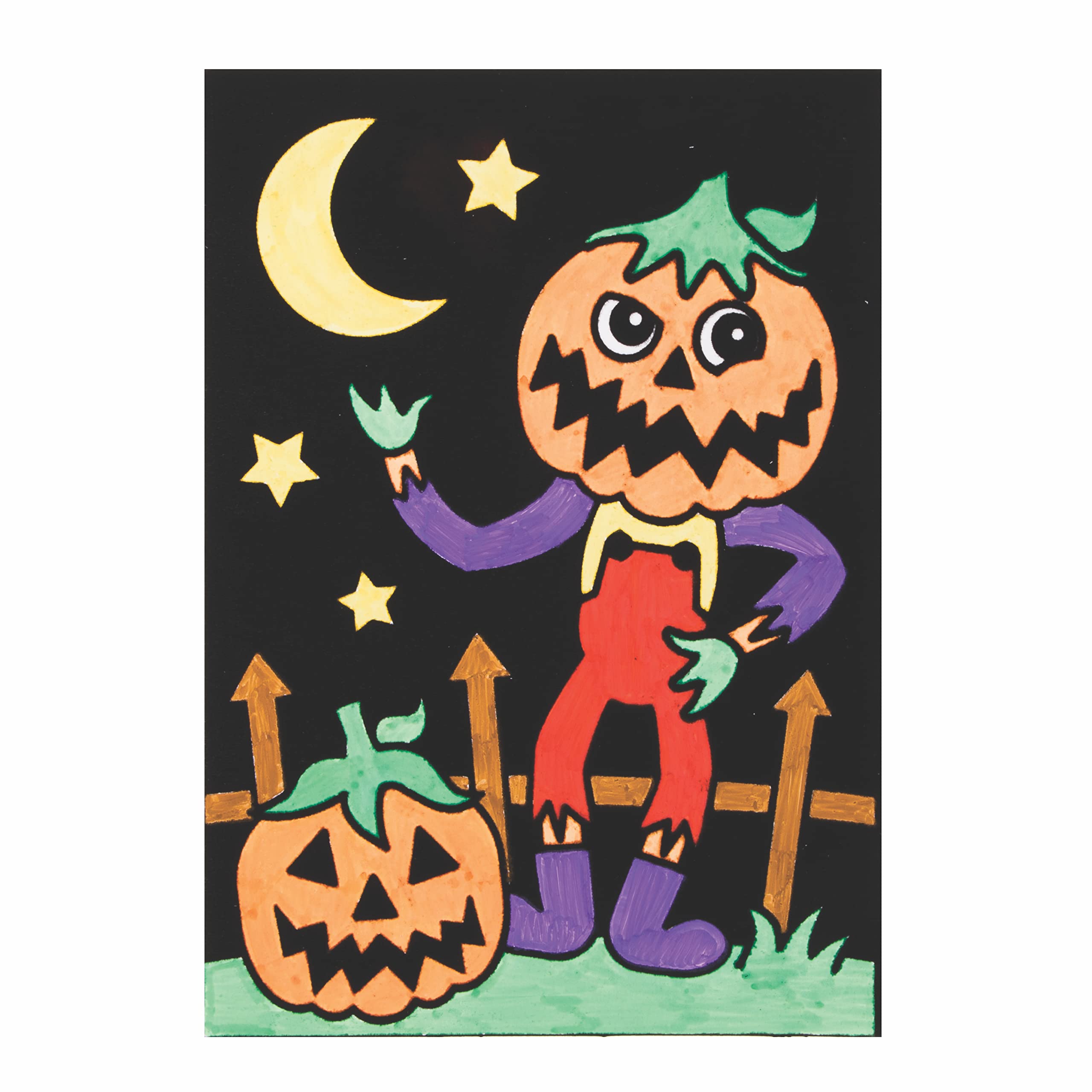 Baker Ross Halloween Colour In Picture Decorations - Pack of 10 Felt Craft Kit 5