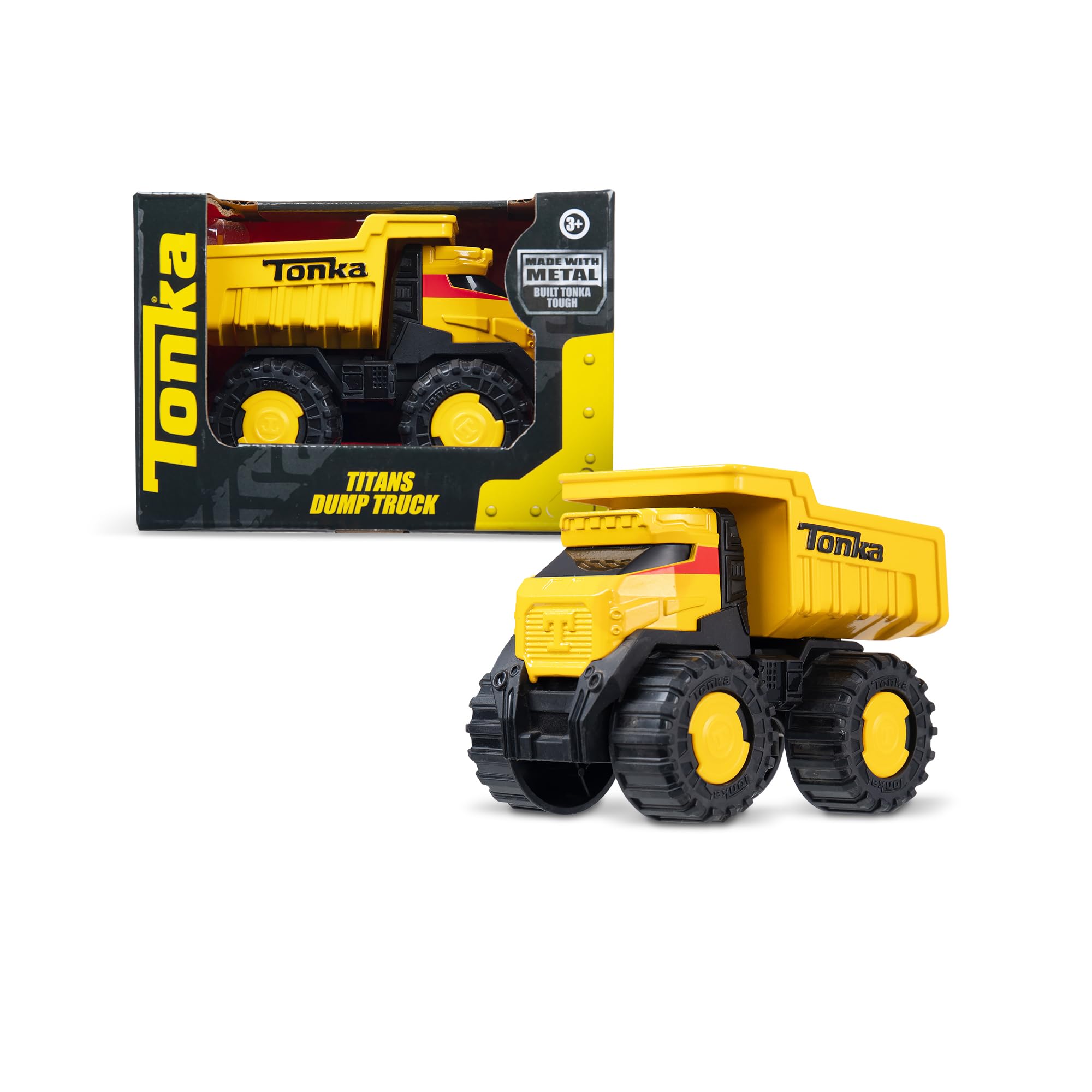 Basic Fun Tonka Steel Classics Titans Dump Truck - Stamped Steel Construction | Yellow | Large 1
