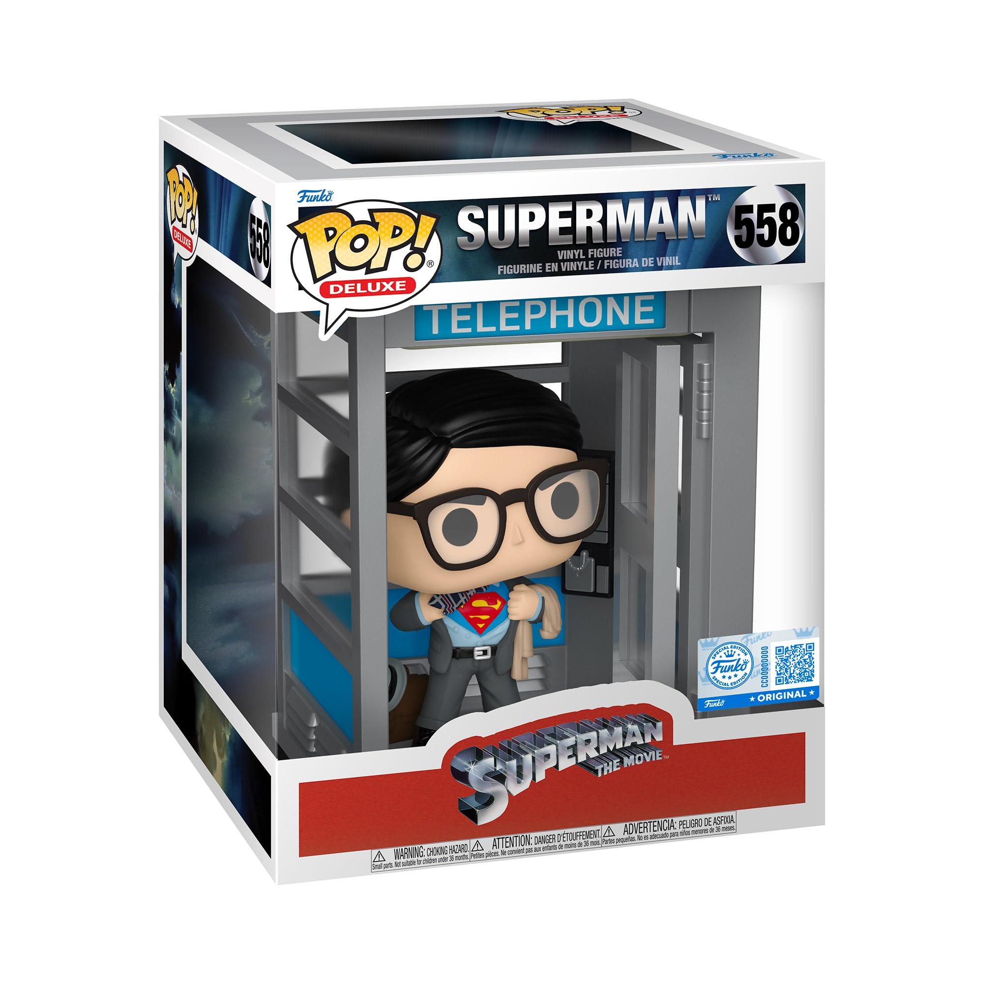 Funko Pop! Deluxe: DC Comics - Superman With Booth Vinyl Figure (87186) - Amazon Exclusive