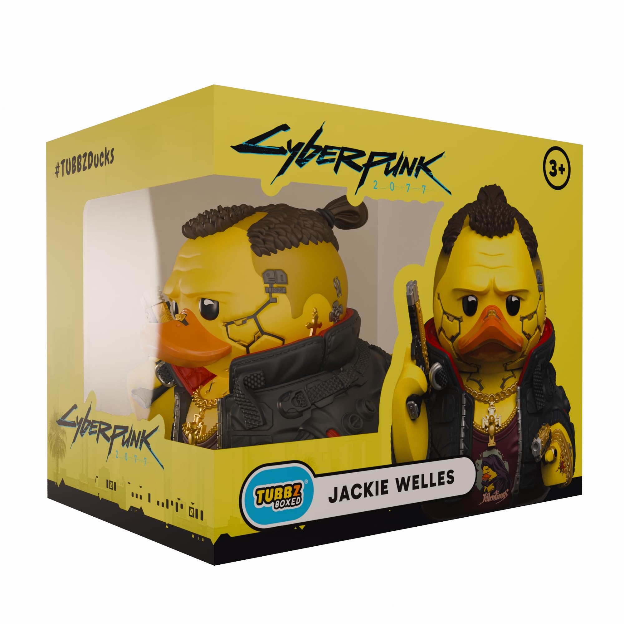 TUBBZ Cyberpunk 2077 - Jackie Welles Cosplaying Rubber Duck Collectible Figure | Approx 9cm