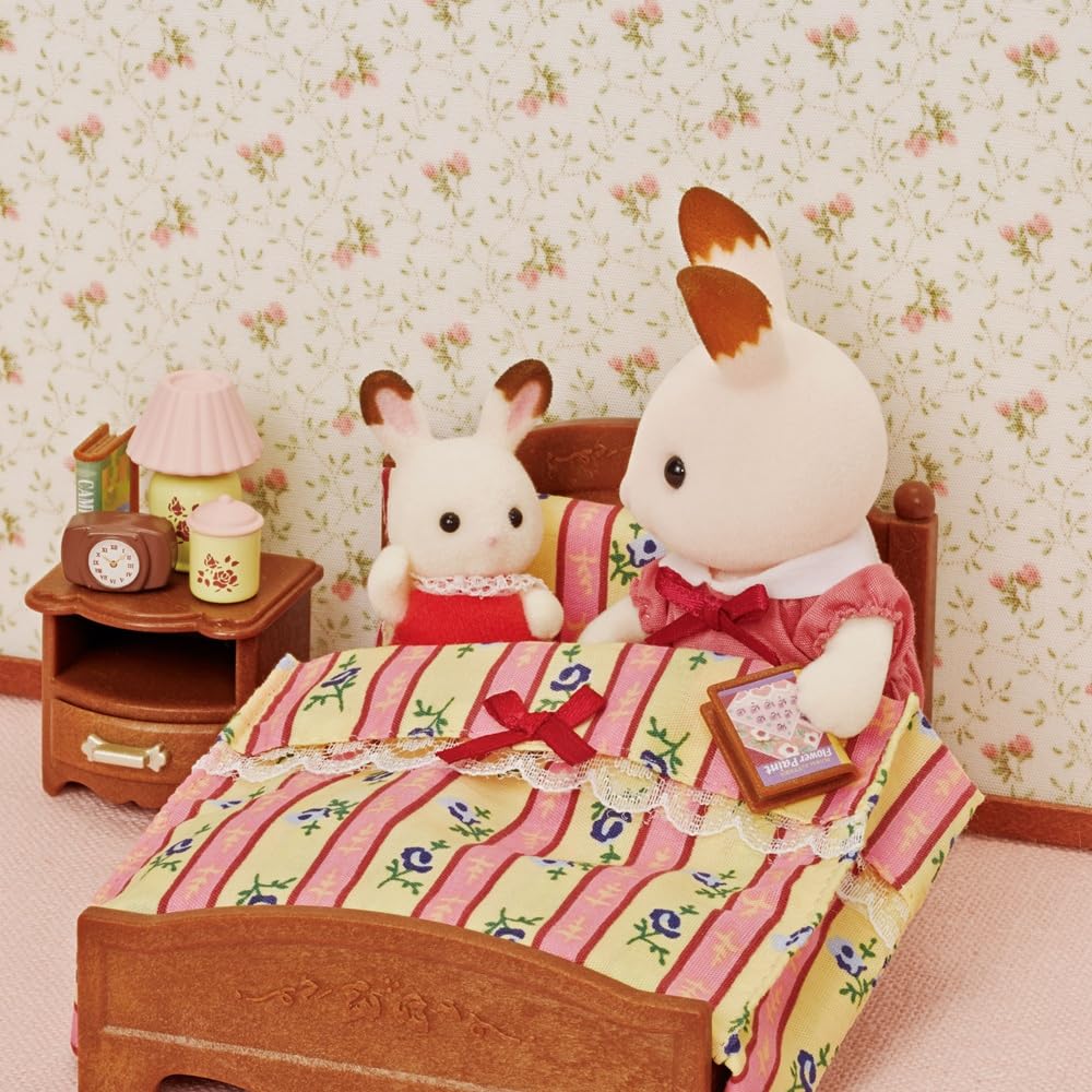 Sylvanian Families Semi-Double Bed - Dollhouse Furniture Set 5019 7