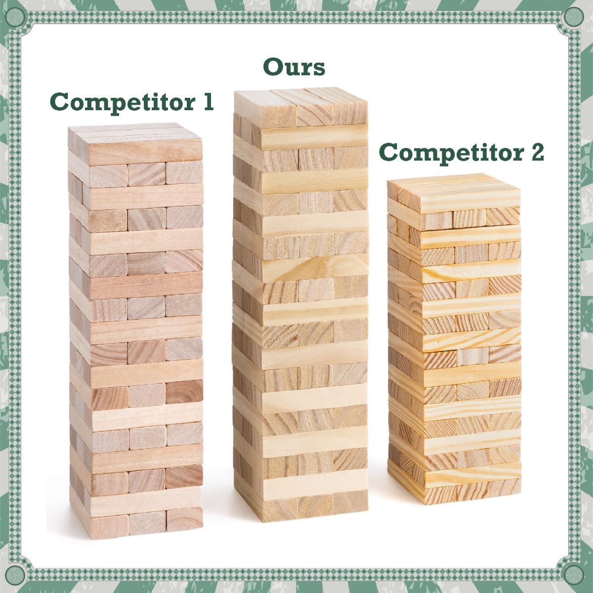 Toyrific Stack and Fall Tumble Tower Game with 54 Wooden Blocks 11