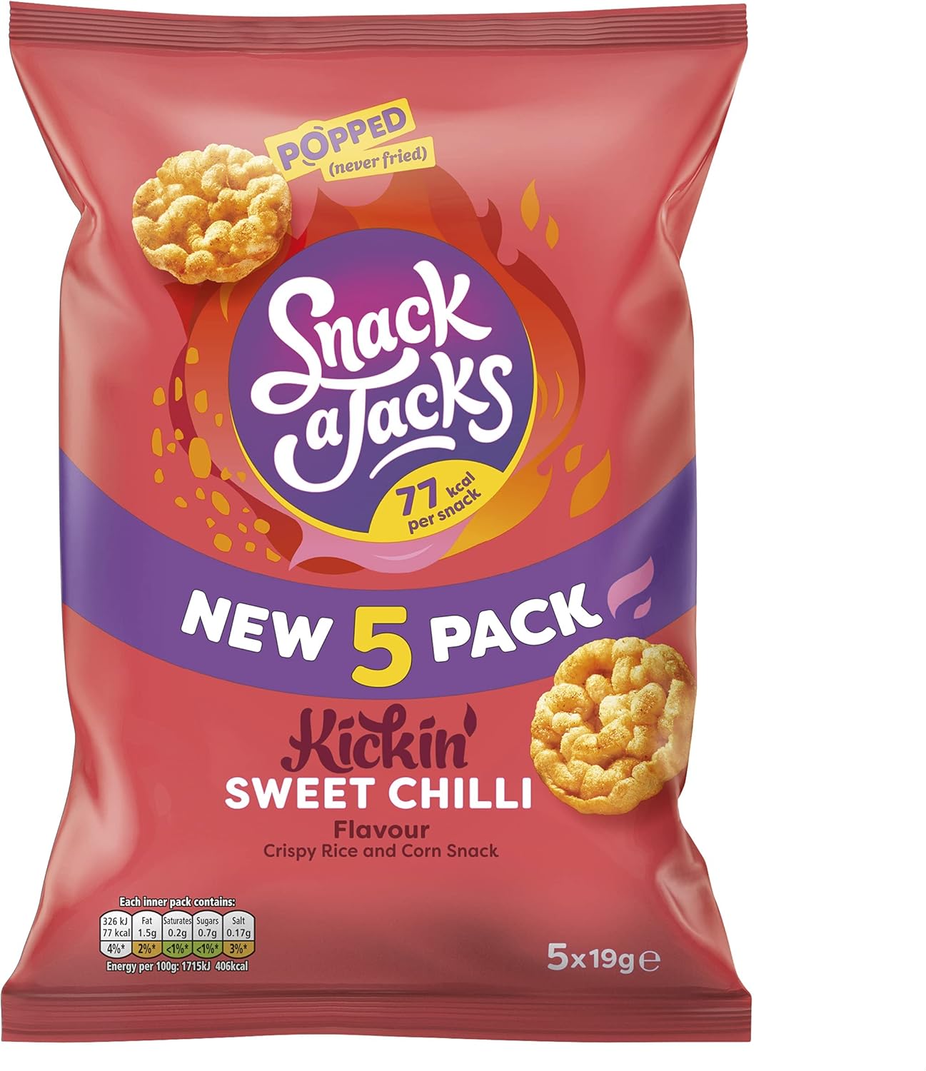 Snack a Jacks Crispy Sweet Chilli 5 X 19g 4