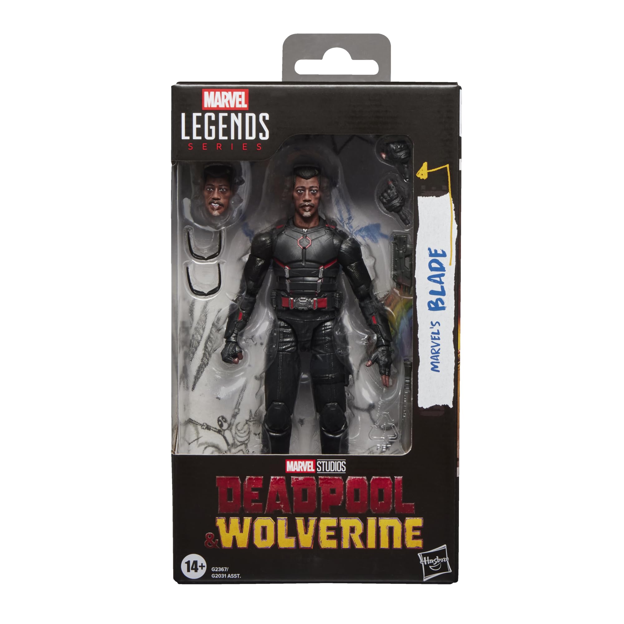 Marvel Legends Marvel's Blade Action Figure - 6-Inch Scale, 7 Accessories, Ages 14+