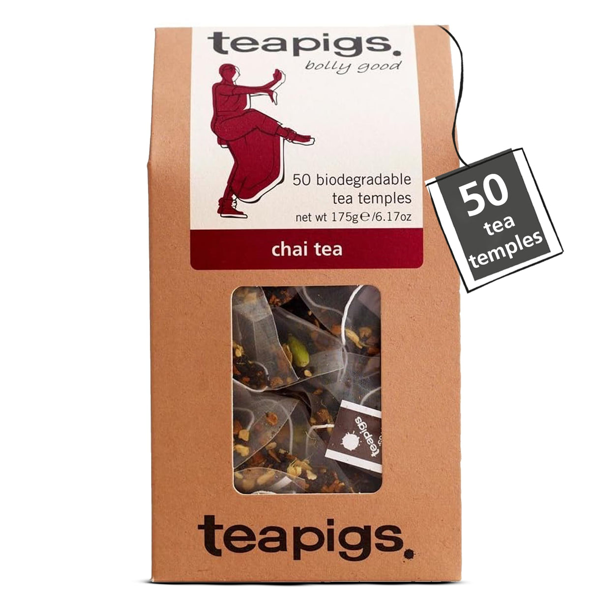 teapigs Chai Tea Bags with Whole Leaves - 50 Tea Bags
