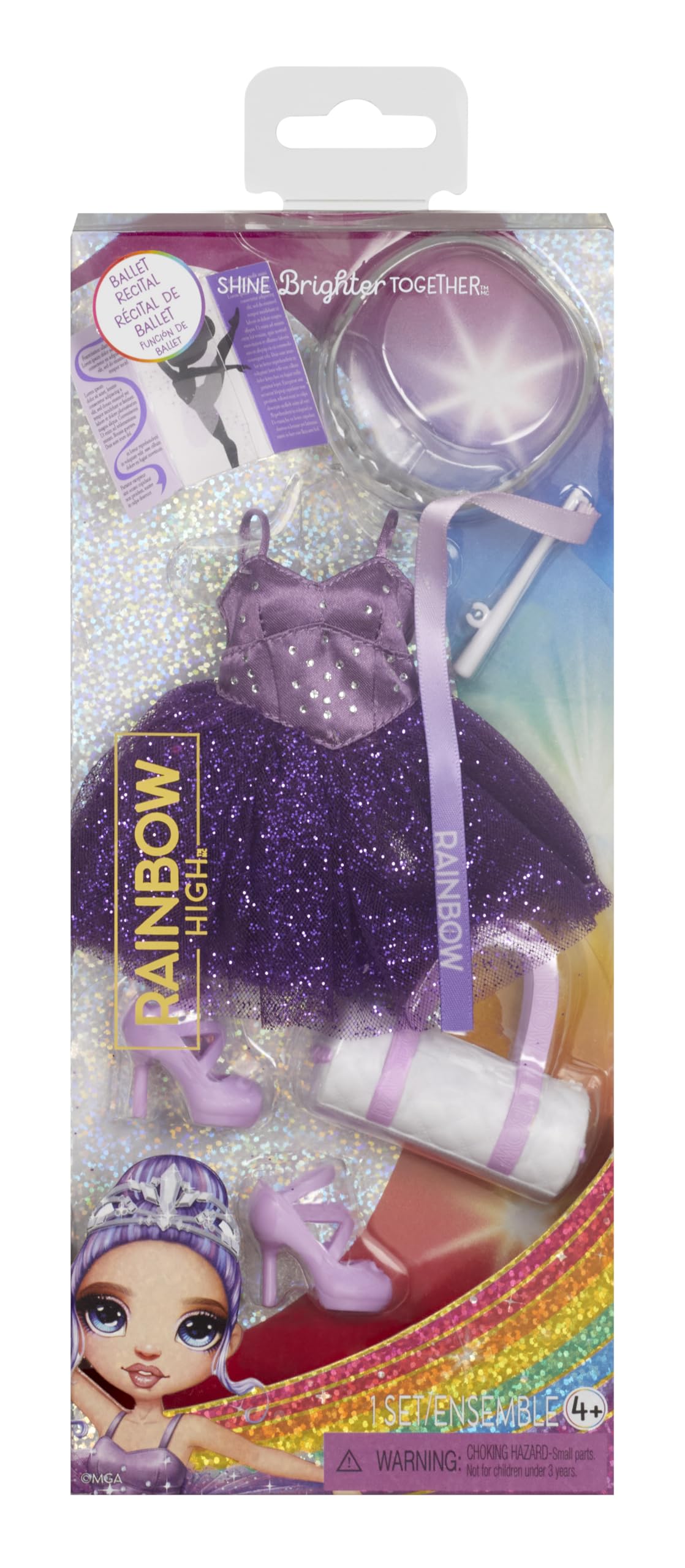 Rainbow High Ballet Recital Fashion Pack - Doll Outfit with Shoes & Accessories for 11" Dolls - Ages 4-10 2