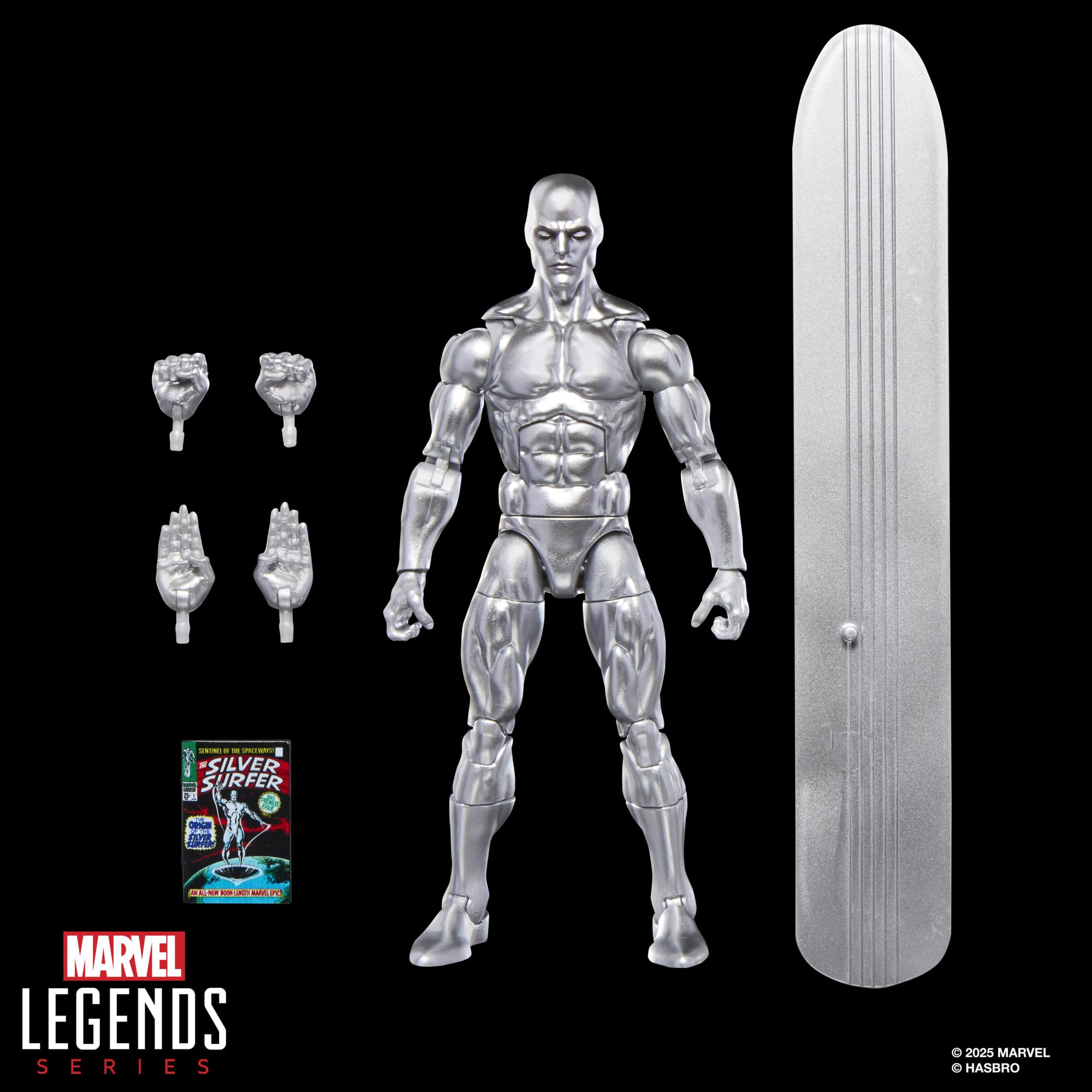 Marvel Legends Series Silver Surfer Action Figure - 6-Inch Collectible with Comic-Inspired Design 7