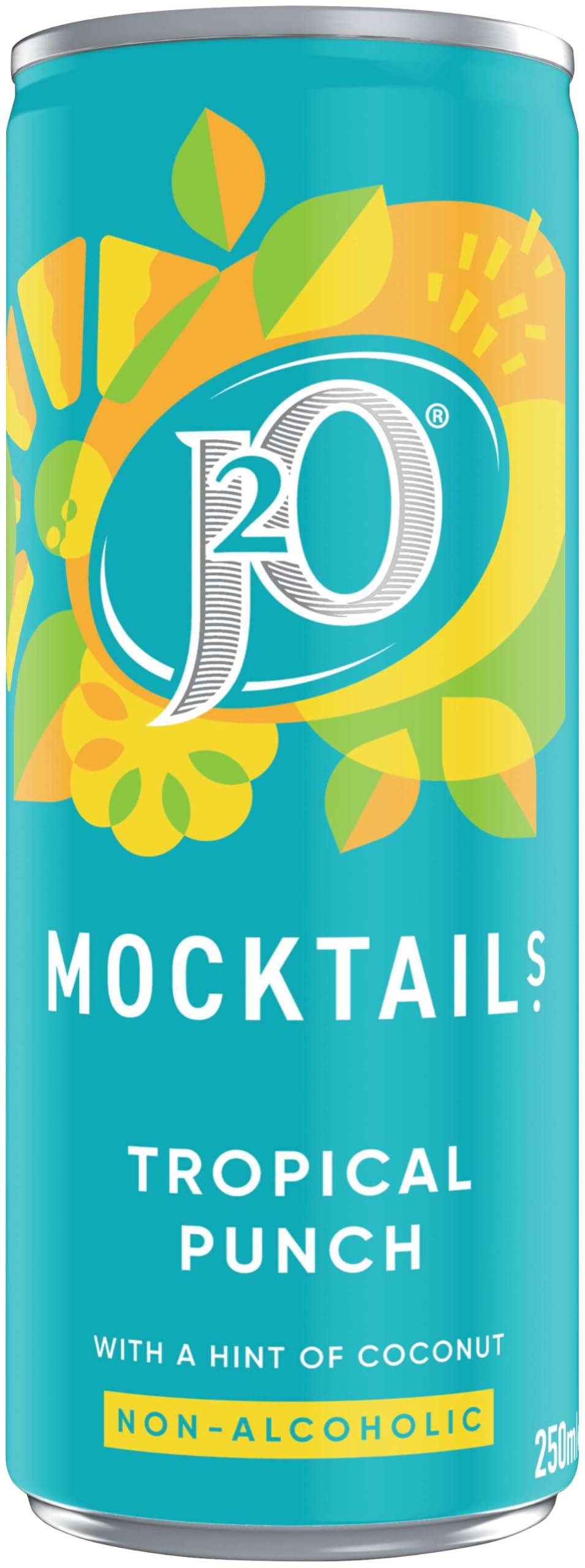 J2O Mocktail Tropical Punch - Low Calorie Fizzy Fruit Drink, 264.67g