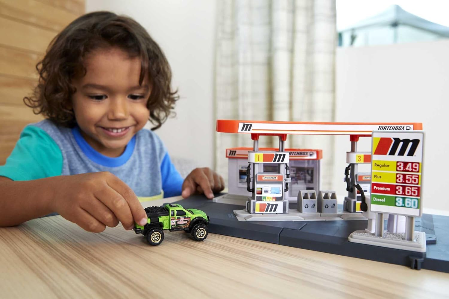Matchbox Gas Station Playset - Interactive Vehicle Playset for Kids 3 Years and Up 3