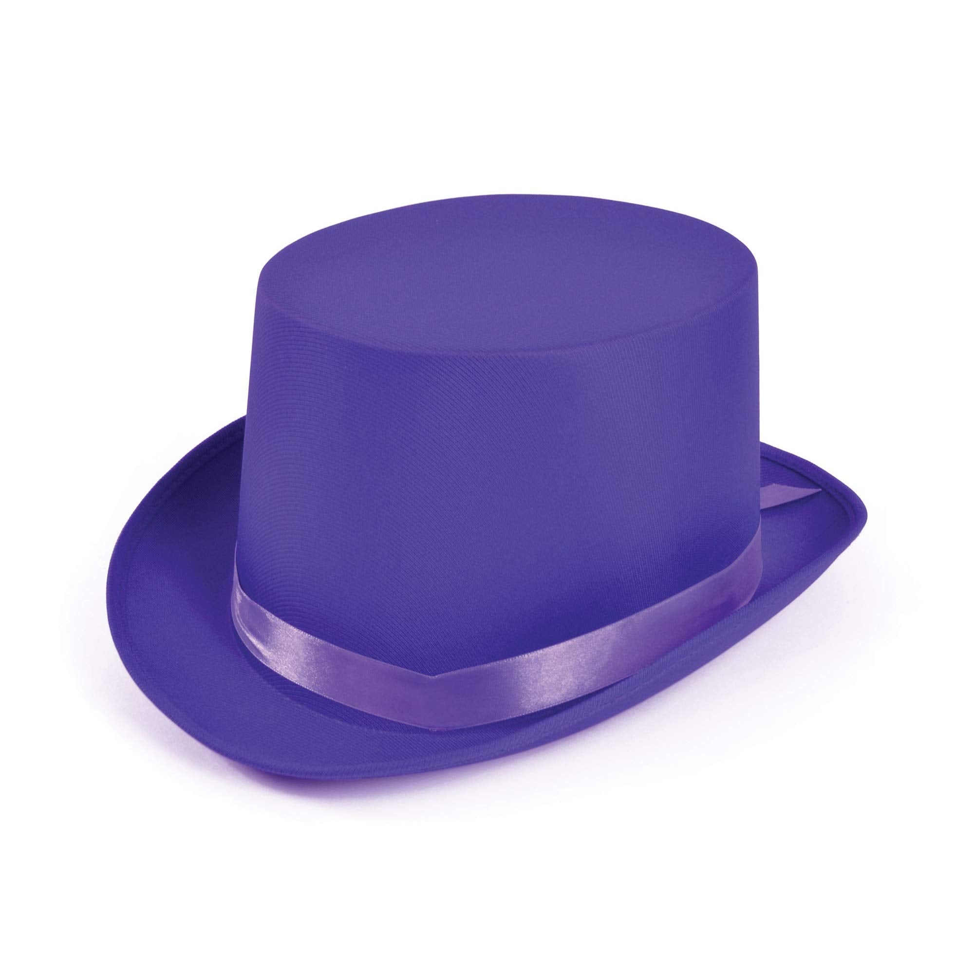 Bristol Novelty Vibrant Purple Satin Top Hat - Unisex Adult Costume Accessory